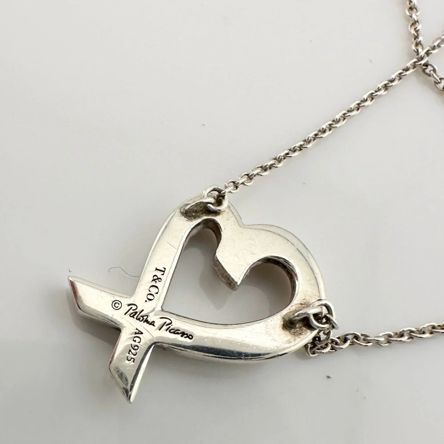 Tiffany and Company Paloma Picasso Loving Heart Necklace with Box & Dusbag - A+ Stuff