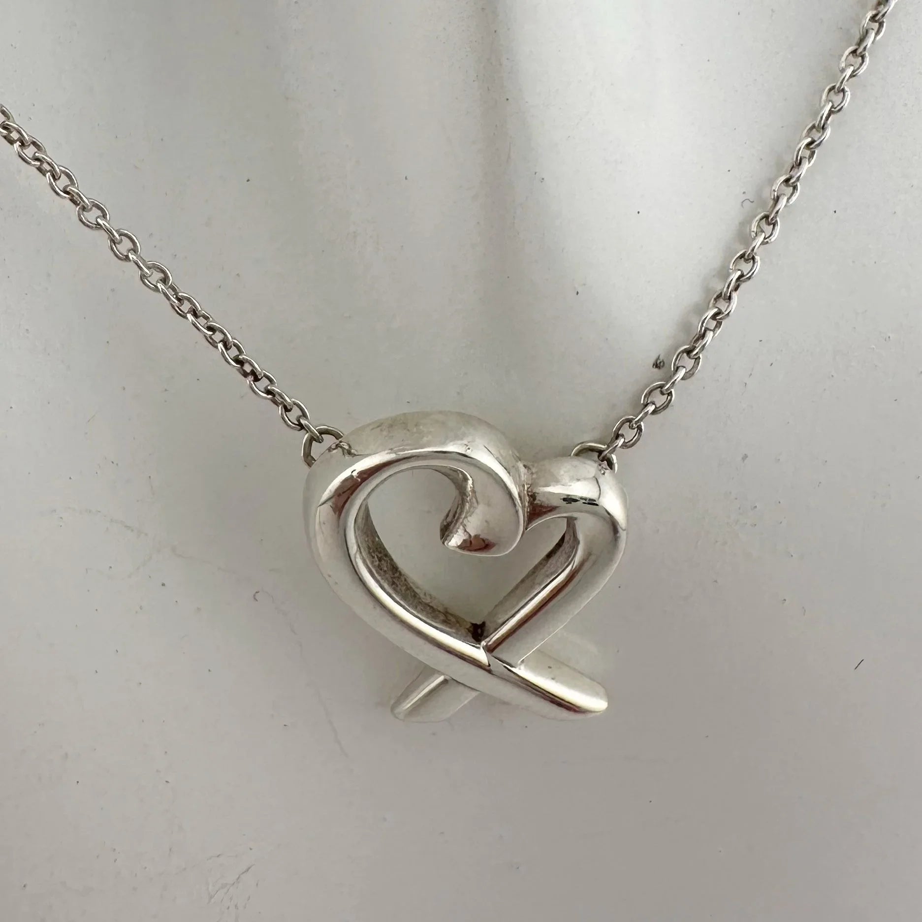 Tiffany and Company Paloma Picasso Loving Heart Necklace with Box & Dusbag - A+ Stuff