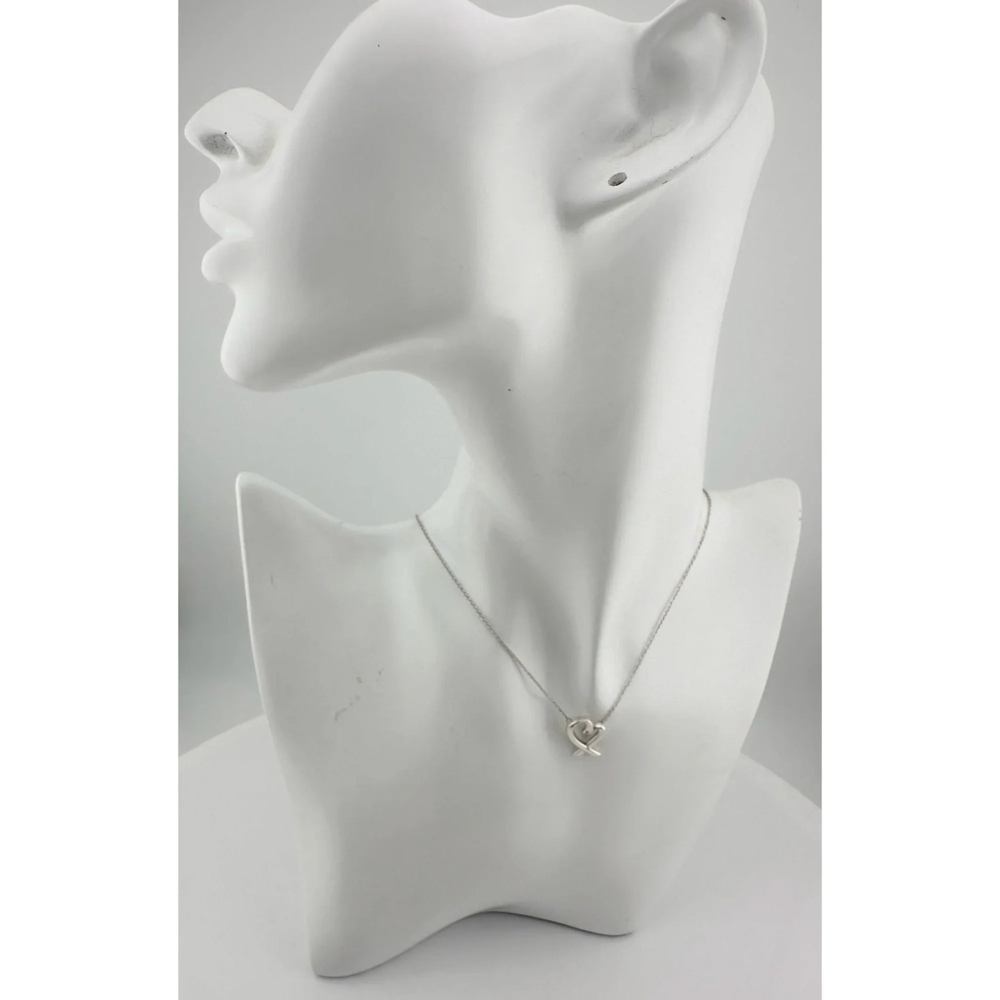 Tiffany and Company Paloma Picasso Loving Heart Necklace with Box & Dusbag - A+ Stuff
