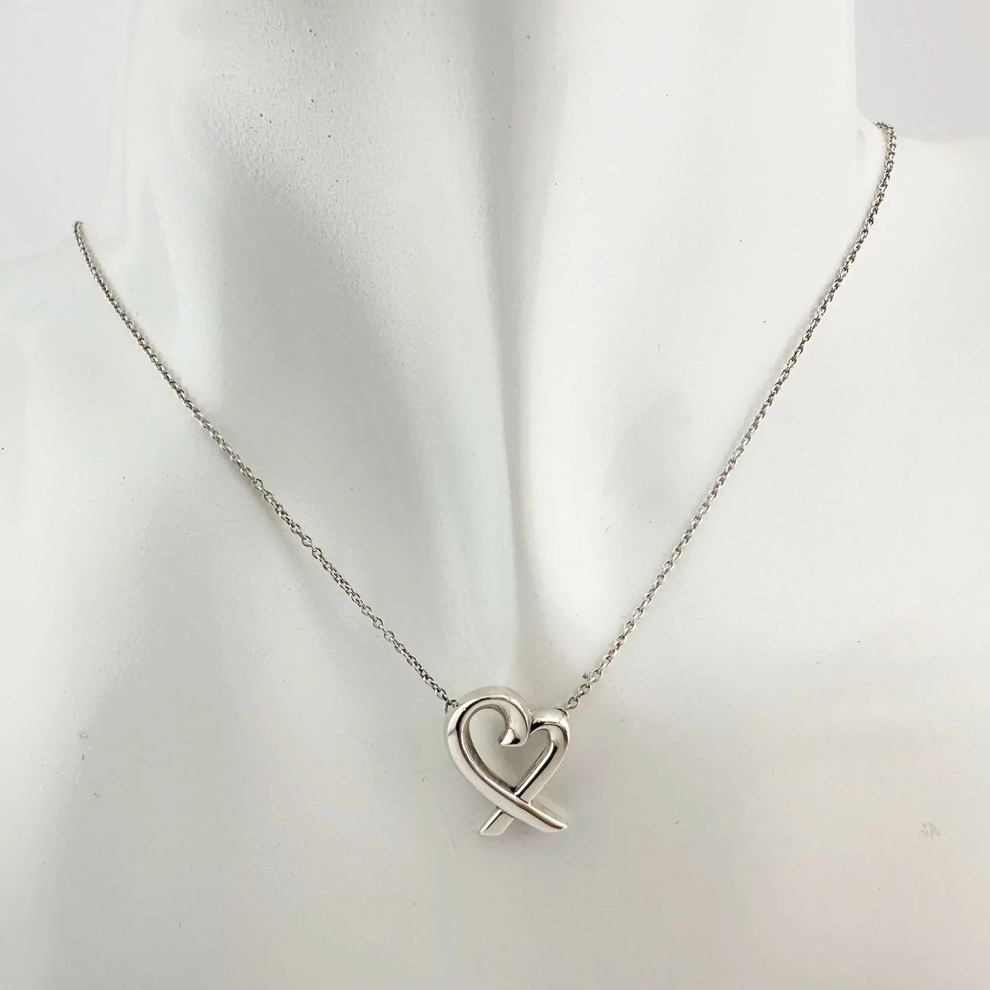 Tiffany and Company Paloma Picasso Loving Heart Necklace with Box & Dusbag - A+ Stuff