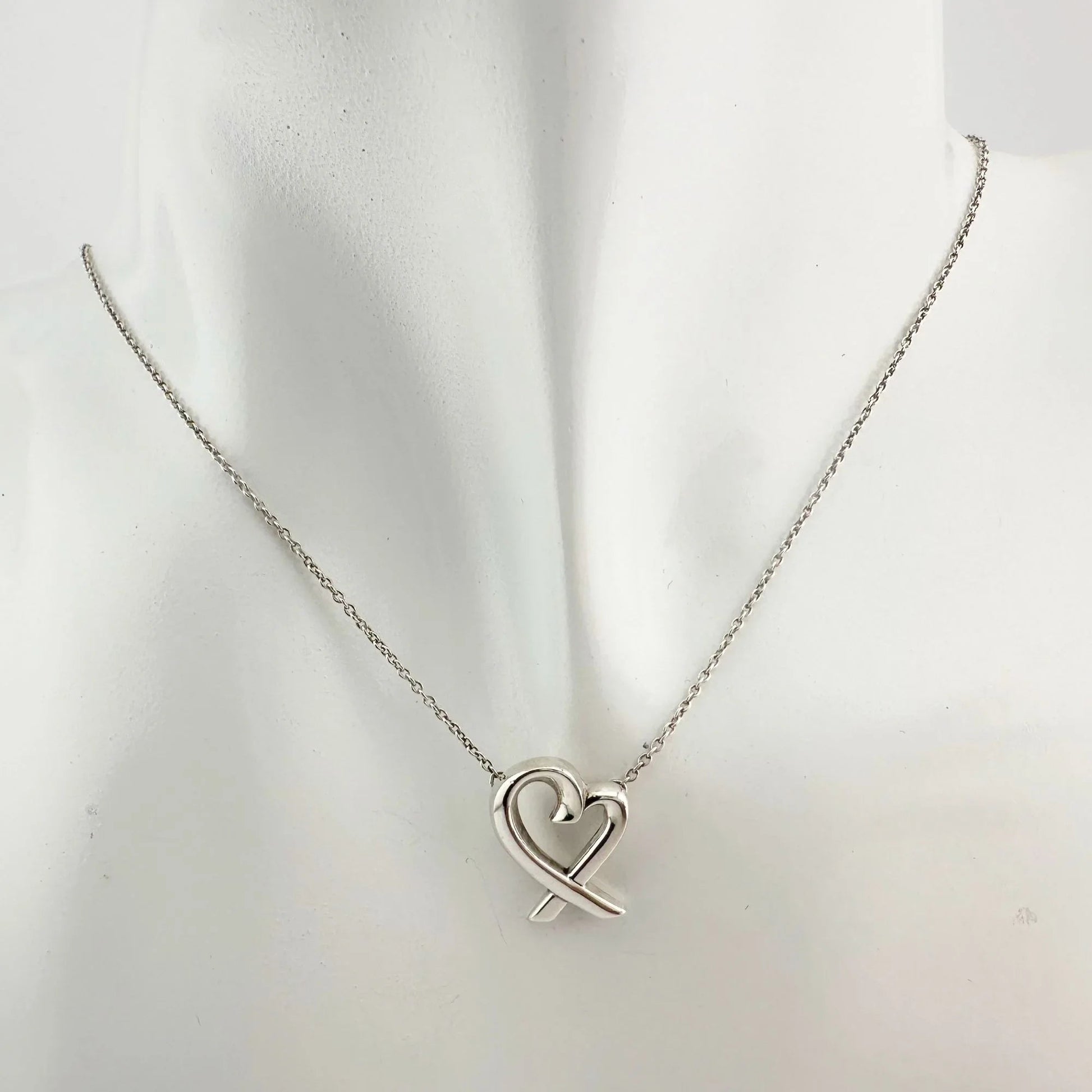 Tiffany and Company Paloma Picasso Loving Heart Necklace with Box & Dusbag - A+ Stuff
