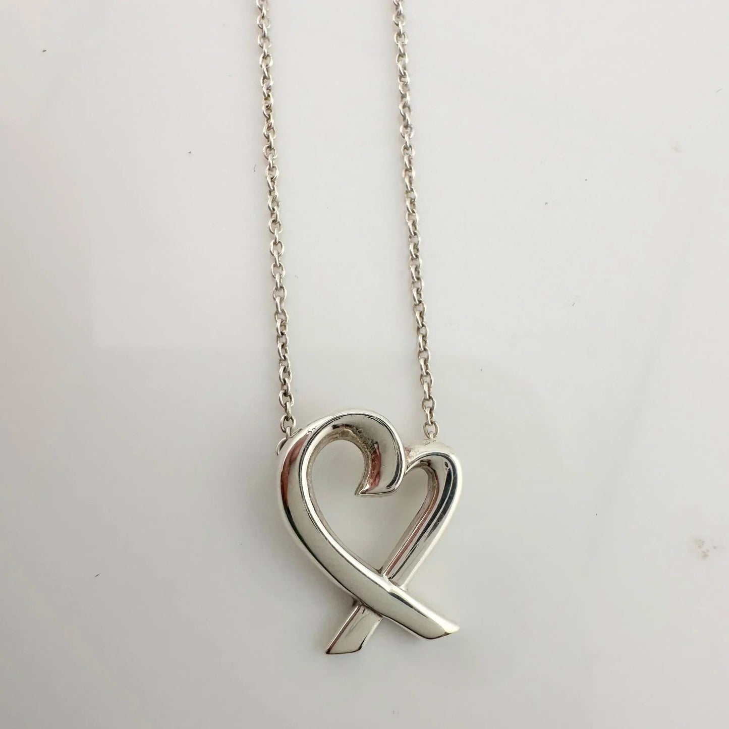 Tiffany and Company Paloma Picasso Loving Heart Necklace with Box & Dusbag - A+ Stuff