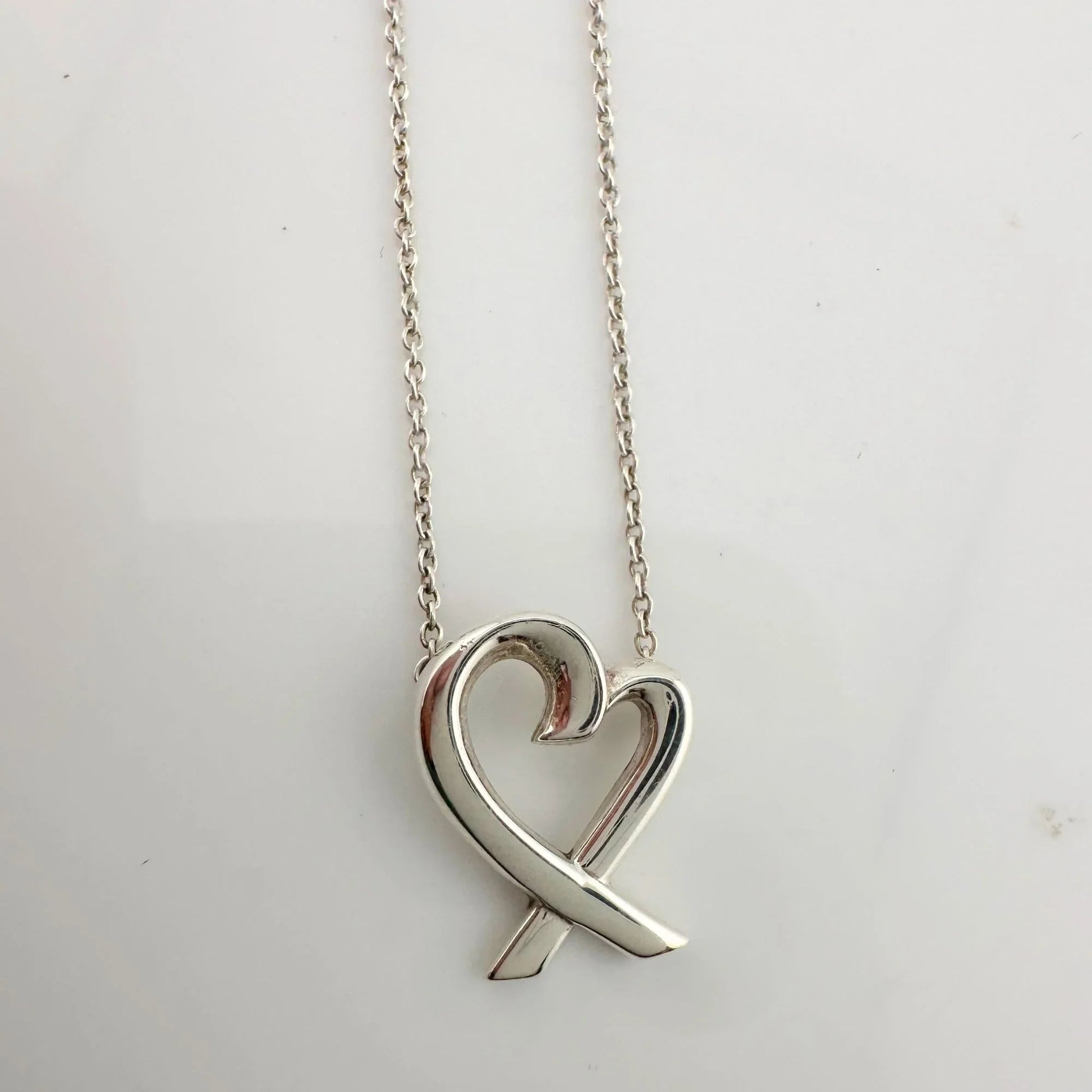 Tiffany and Company Paloma Picasso Loving Heart Necklace with Box & Dusbag - A+ Stuff