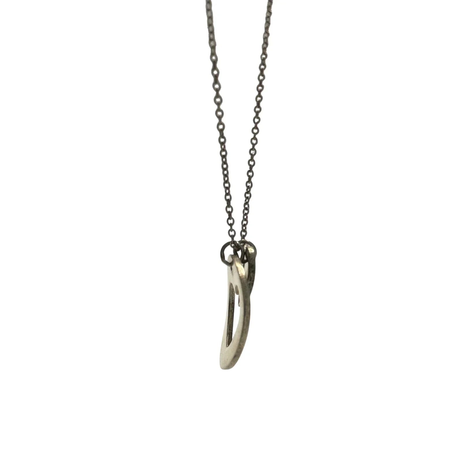 Tiffany & Co. 2 Heart Necklace - Stencil Heart Pendant with Cutout Heart - Tiffany & Co. - Pendant with Necklace - A+ Stuff