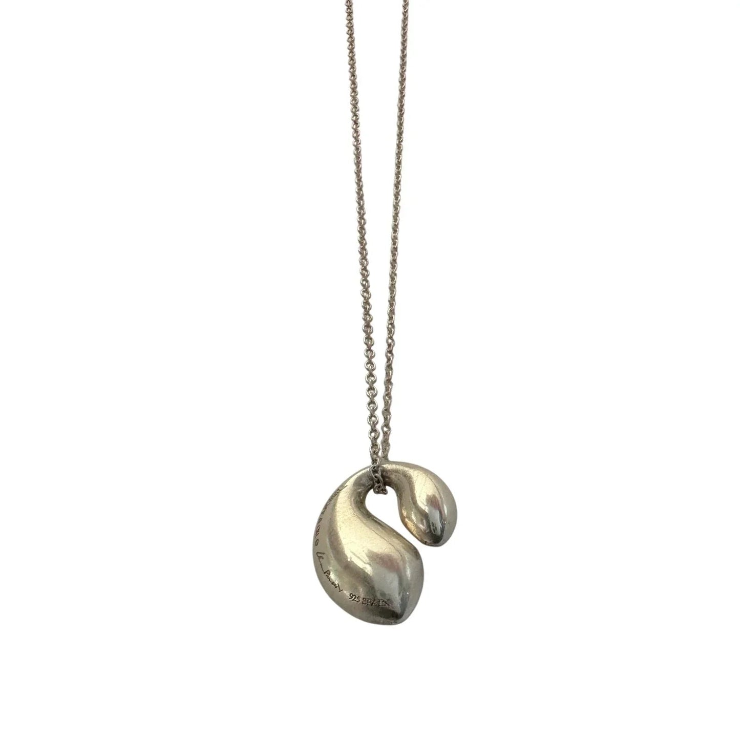 Tiffany & Co Elsa Peretti Double Teardrop Necklace - Tiffany & Co. - Pendant with necklace - A+ Stuff
