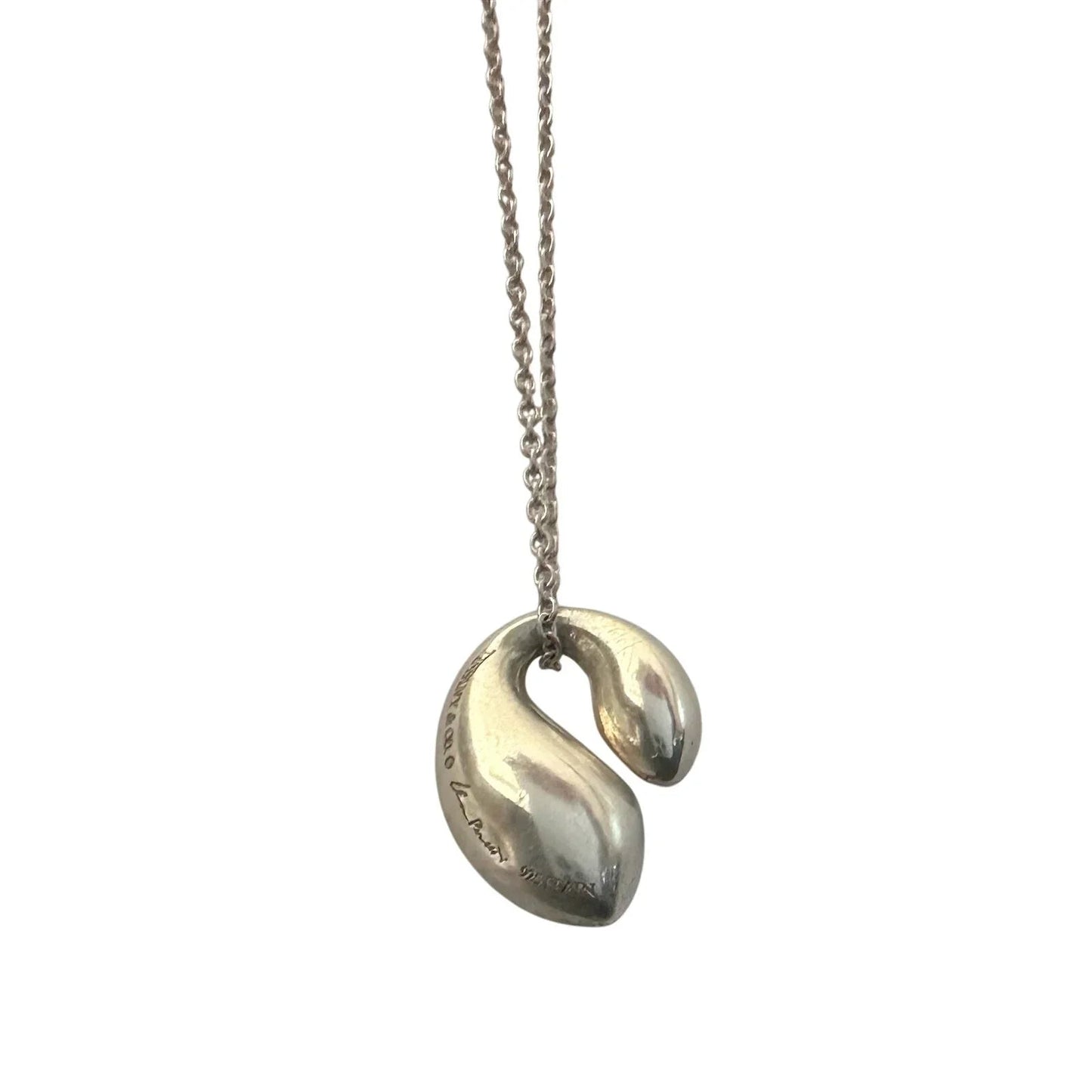Tiffany & Co Elsa Peretti Double Teardrop Necklace - Tiffany & Co. - Pendant with necklace - A+ Stuff