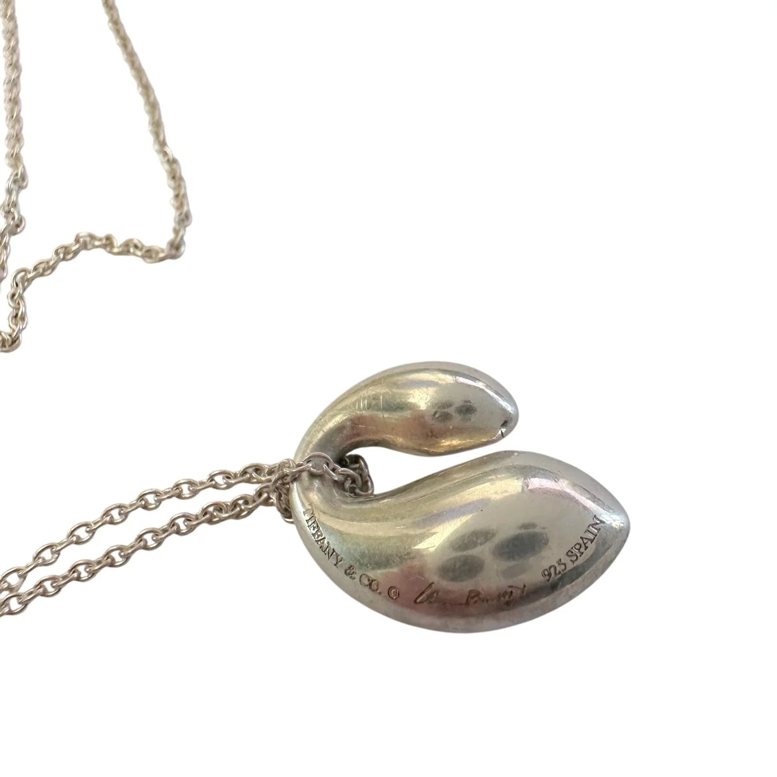 Tiffany & Co Elsa Peretti Double Teardrop Necklace - Tiffany & Co. - Pendant with necklace - A+ Stuff