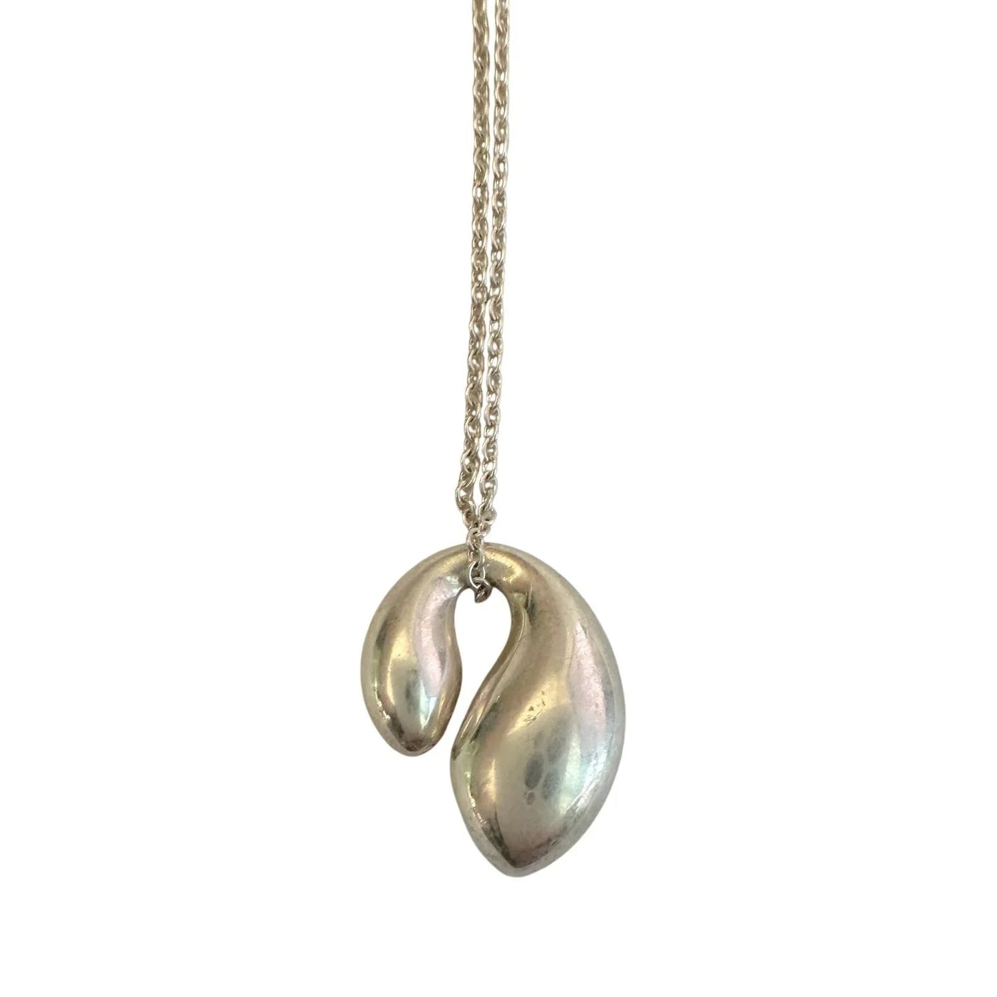 Tiffany & Co Elsa Peretti Double Teardrop Necklace - Tiffany & Co. - Pendant with necklace - A+ Stuff