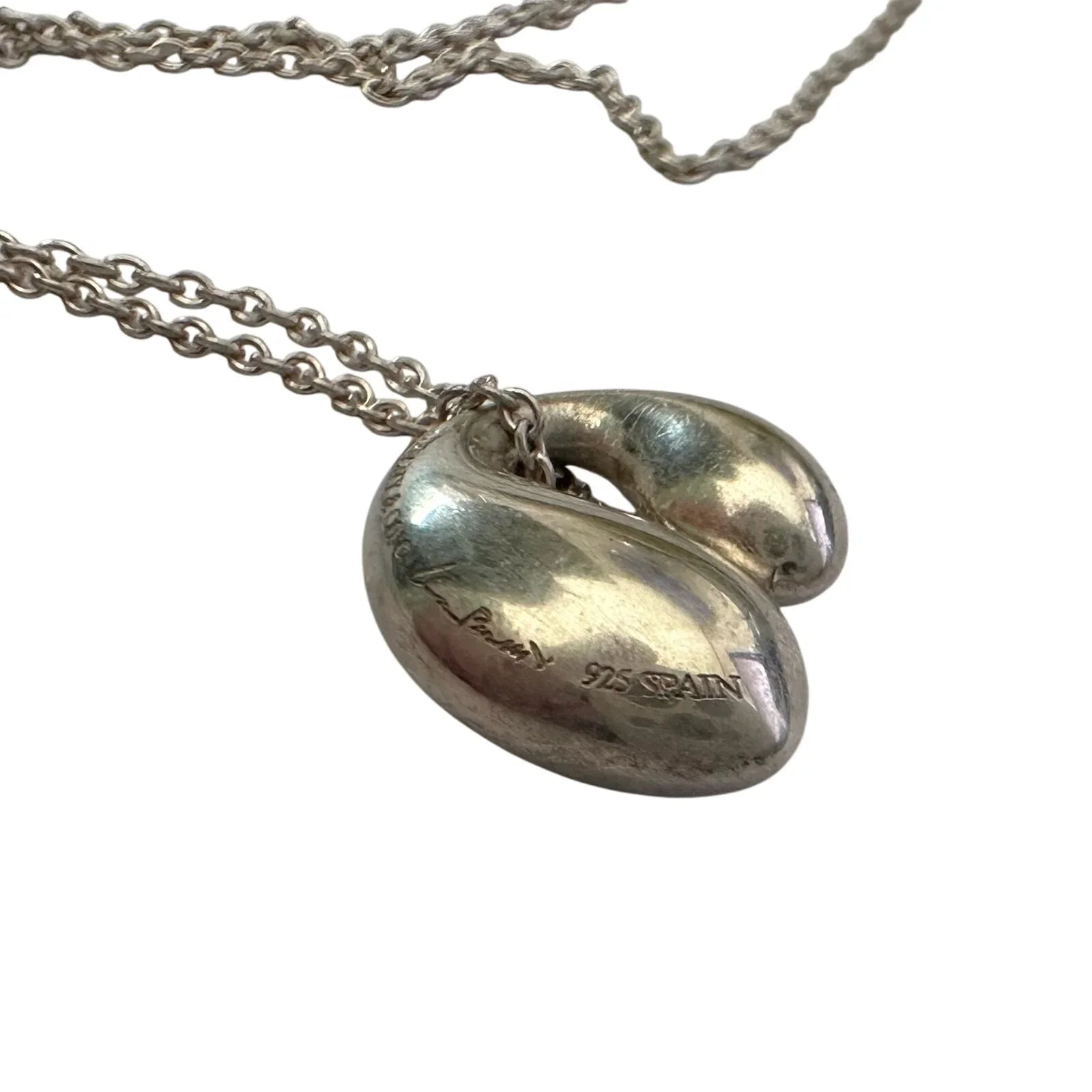 Tiffany & Co Elsa Peretti Double Teardrop Necklace - Tiffany & Co. - Pendant with necklace - A+ Stuff