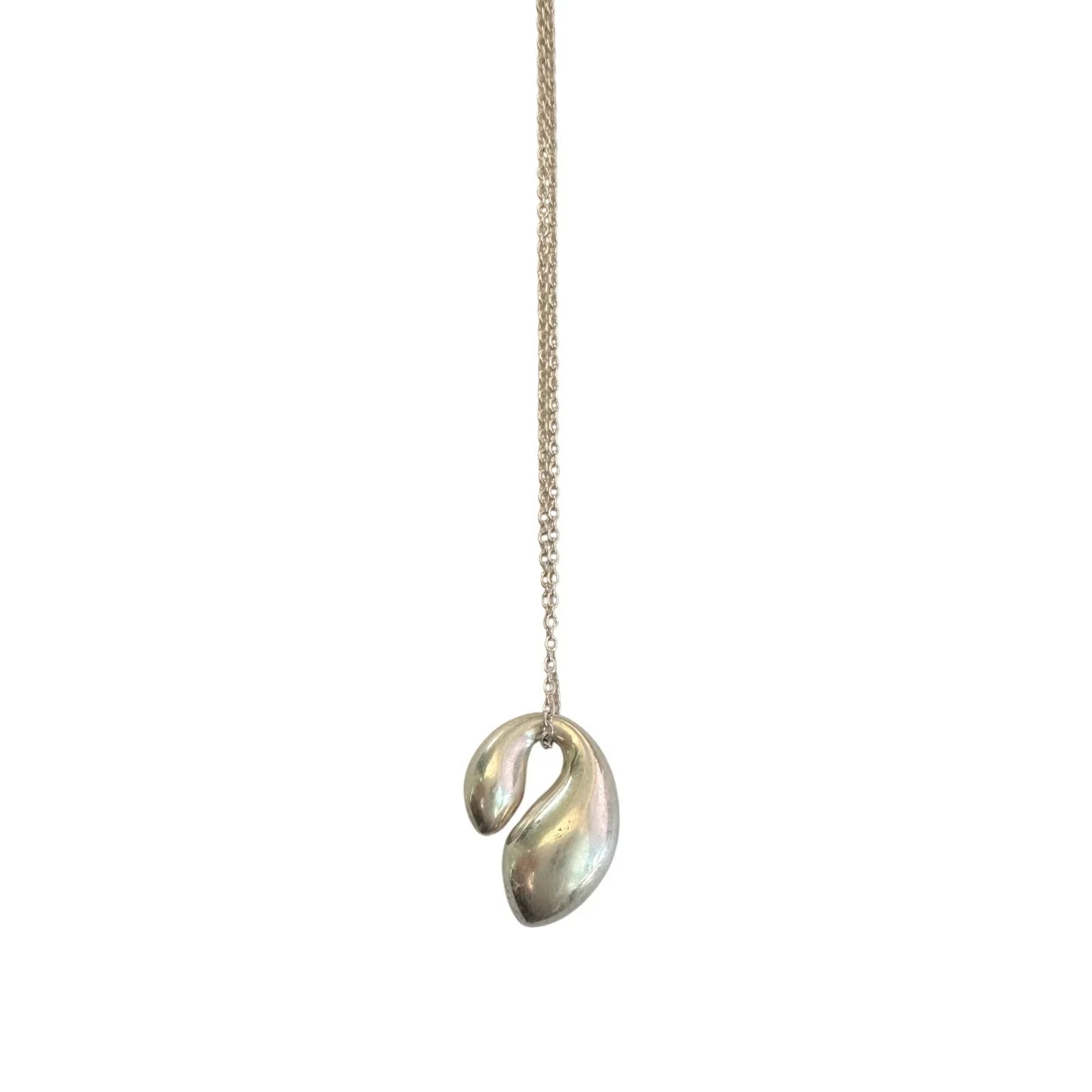 Tiffany & Co Elsa Peretti Double Teardrop Necklace - Tiffany & Co. - Pendant with necklace - A+ Stuff
