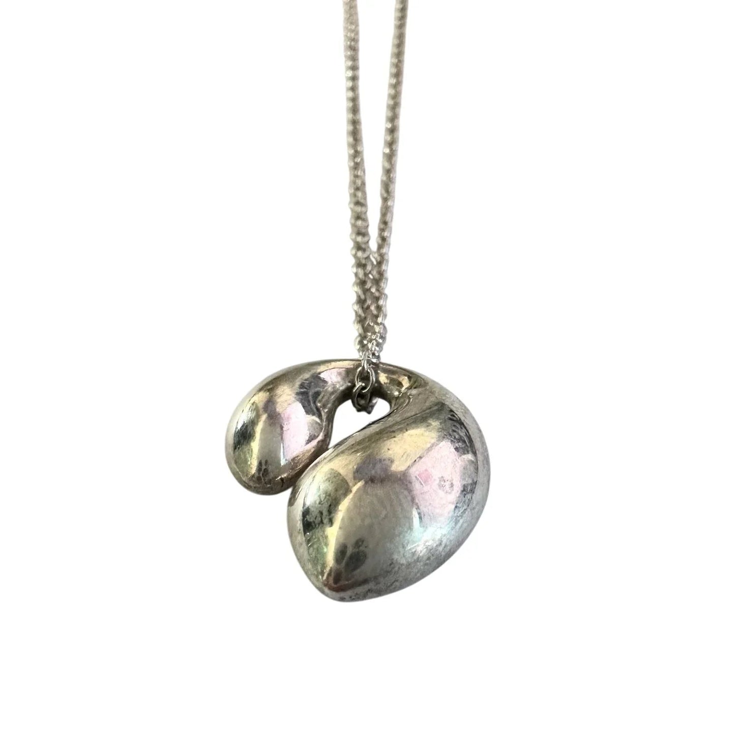 Tiffany & Co Elsa Peretti Double Teardrop Necklace - Tiffany & Co. - Pendant with necklace - A+ Stuff