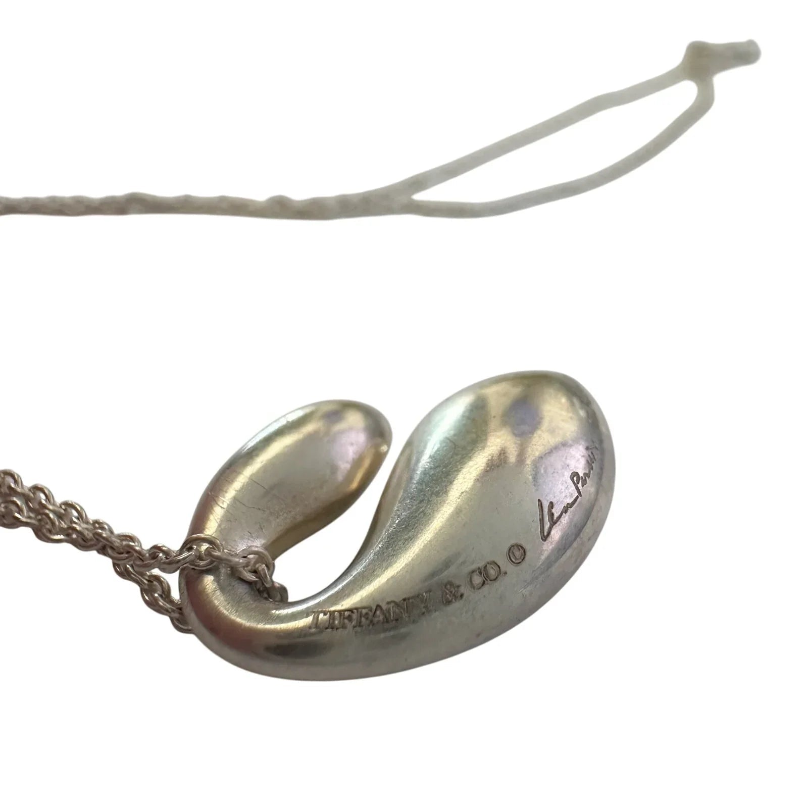 Tiffany & Co Elsa Peretti Double Teardrop Necklace - Tiffany & Co. - Pendant with necklace - A+ Stuff