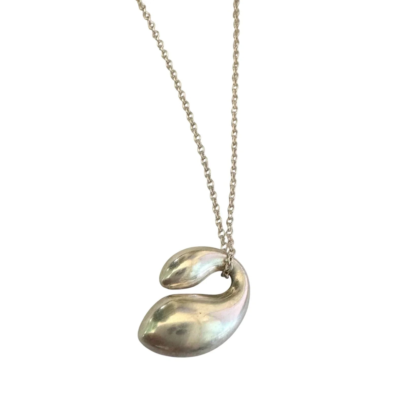 Tiffany & Co Elsa Peretti Double Teardrop Necklace - Tiffany & Co. - Pendant with necklace - A+ Stuff