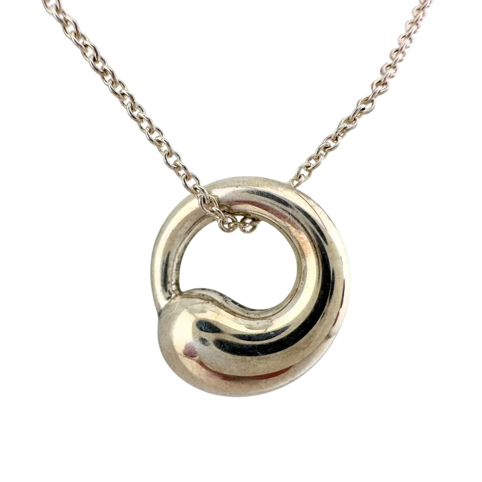 Tiffany & Co Elsa Peretti Eternal Circle Pendant with Necklace in Sterling - Tiffany & Co - Necklace with Pendant - A+ Stuff