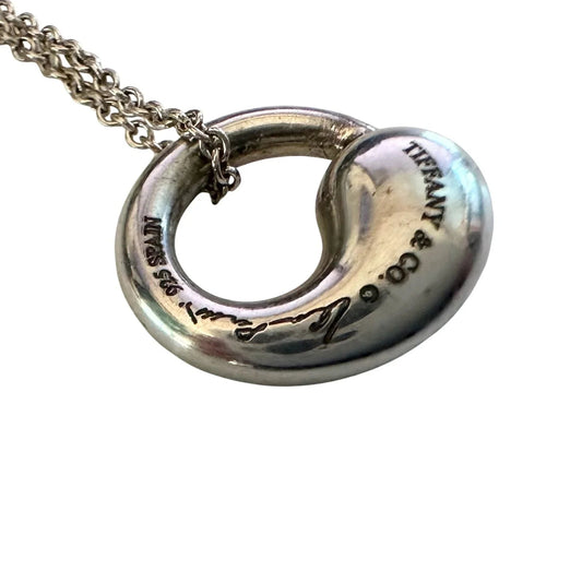 Tiffany & Co Elsa Peretti Eternal Circle Pendant with Necklace in Sterling - Tiffany & Co - Necklace with Pendant - A+ Stuff