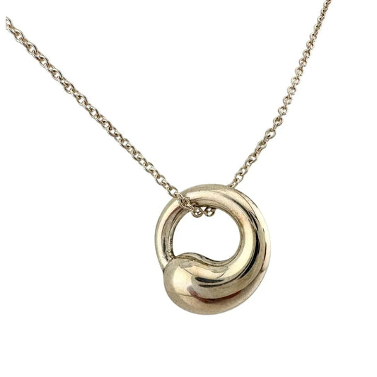 Tiffany & Co Elsa Peretti Eternal Circle Pendant with Necklace in Sterling - Tiffany & Co - Necklace with Pendant - A+ Stuff