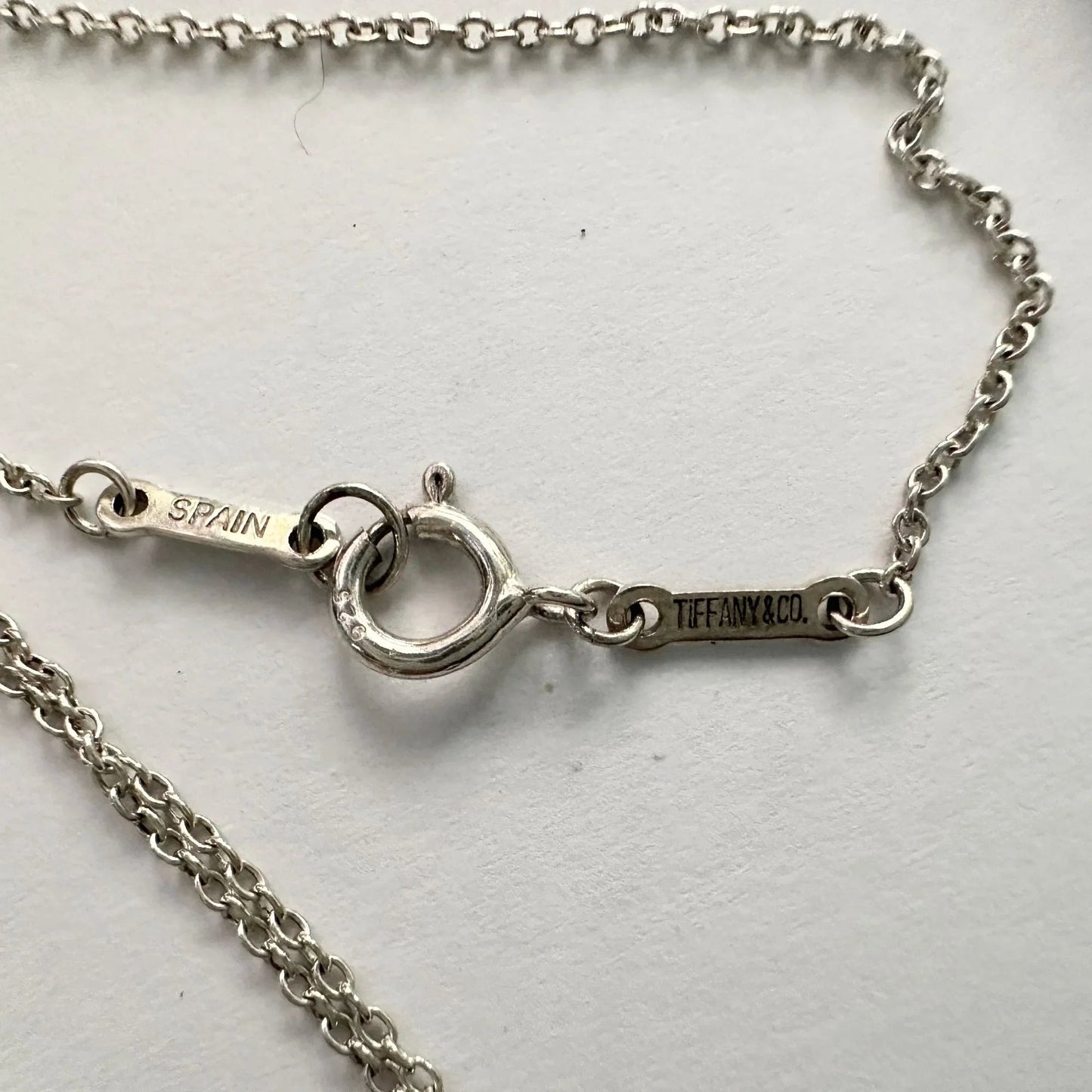 Tiffany & Co Elsa Peretti Open Heart Necklace in Sterling Silver with Dust Bag & Box - Tiffany & Co - A+ Stuff