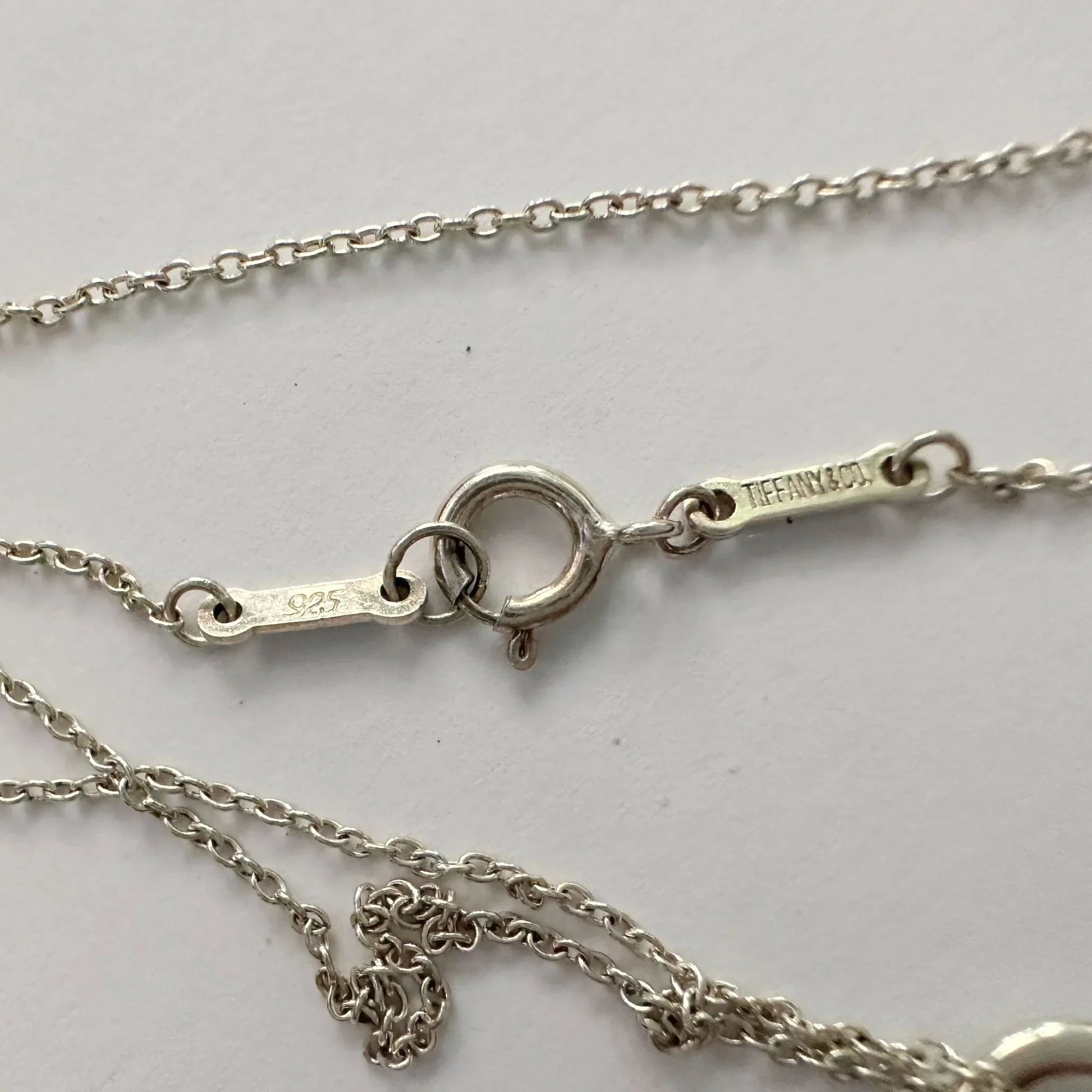 Tiffany & Co Elsa Peretti Open Heart Necklace in Sterling Silver with Dust Bag & Box - Tiffany & Co - A+ Stuff