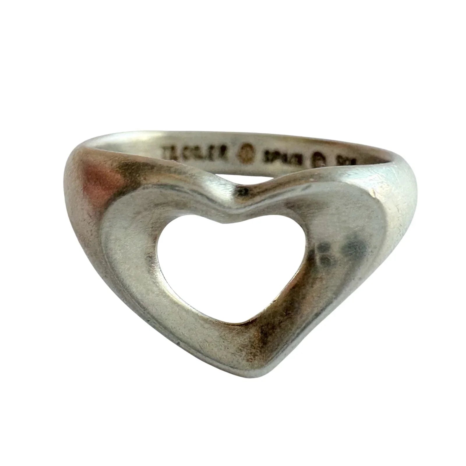 Tiffany & Co. Elsa Peretti Open Heart Ring - Size 5 - Sterling Silver - Tiffany & Co. - Ring - A+ Stuff