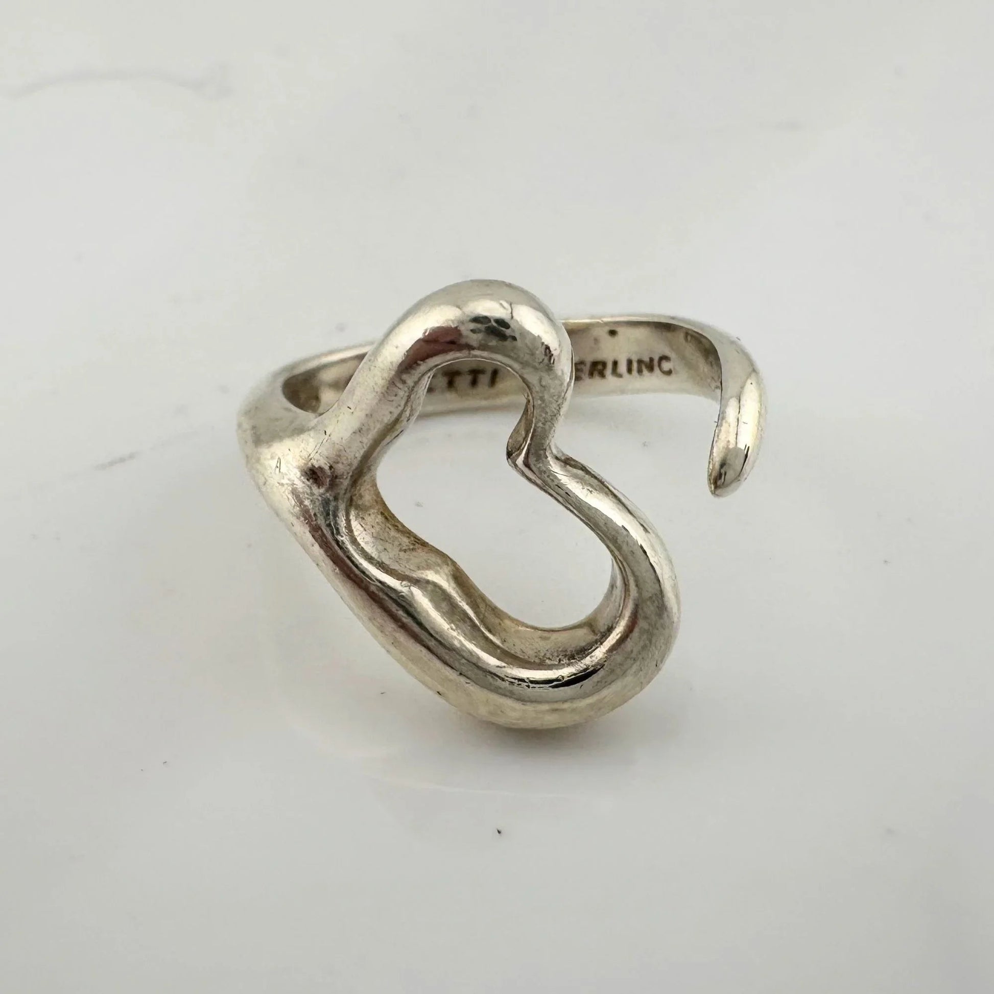 Tiffany & Co Elsa Peretti Open Heart Ring - Sterling Silver - Size 5.5 - Tiffany & Co - Ring - A+ Stuff