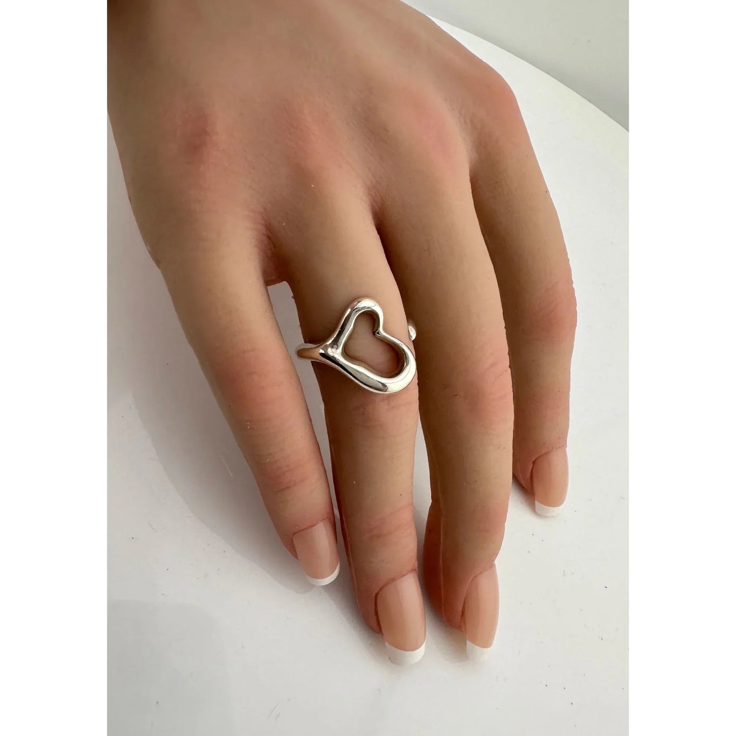 Tiffany & Co Elsa Peretti Open Heart Ring - Sterling Silver - Size 5.5 - Tiffany & Co - Ring - A+ Stuff
