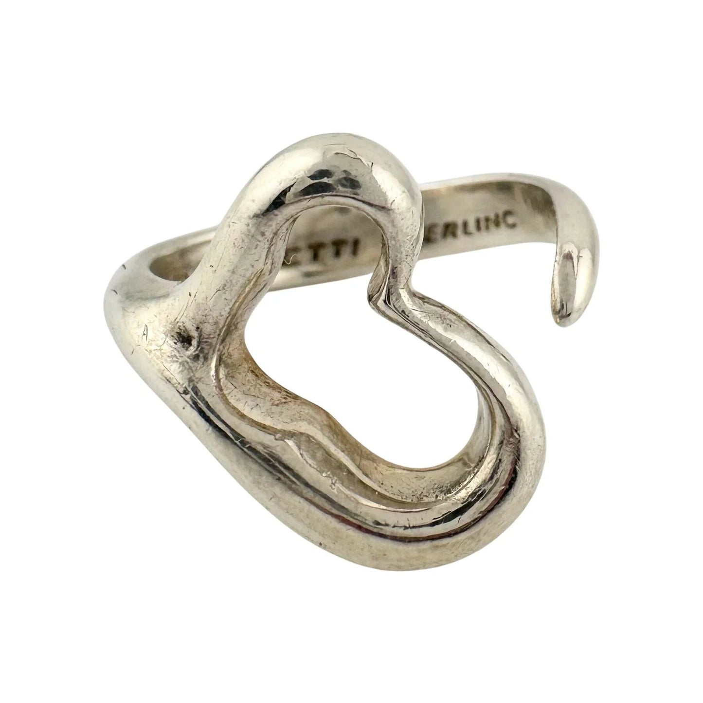 Tiffany & Co Elsa Peretti Open Heart Ring - Sterling Silver - Size 5.5 - Tiffany & Co - Ring - A+ Stuff