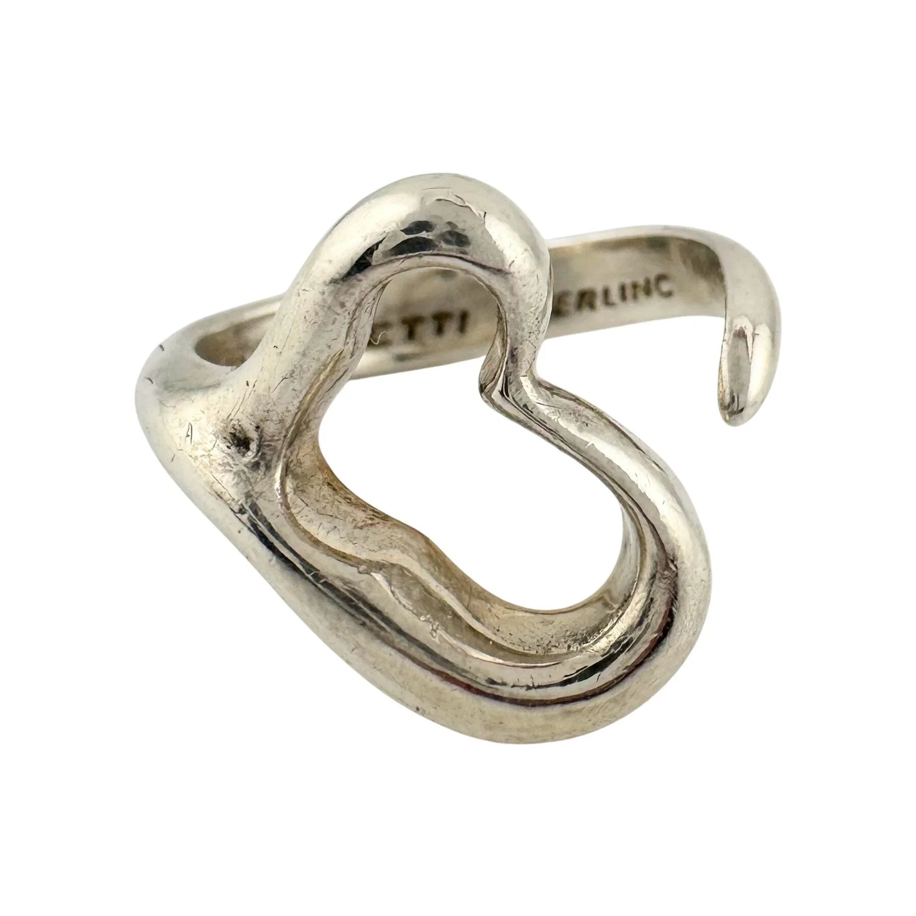 Tiffany & Co Elsa Peretti Open Heart Ring - Sterling Silver - Size 5.5 - Tiffany & Co - Ring - A+ Stuff