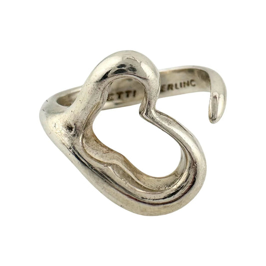 Tiffany & Co Elsa Peretti Open Heart Ring - Sterling Silver - Size 5.5 - Tiffany & Co - Ring - A+ Stuff