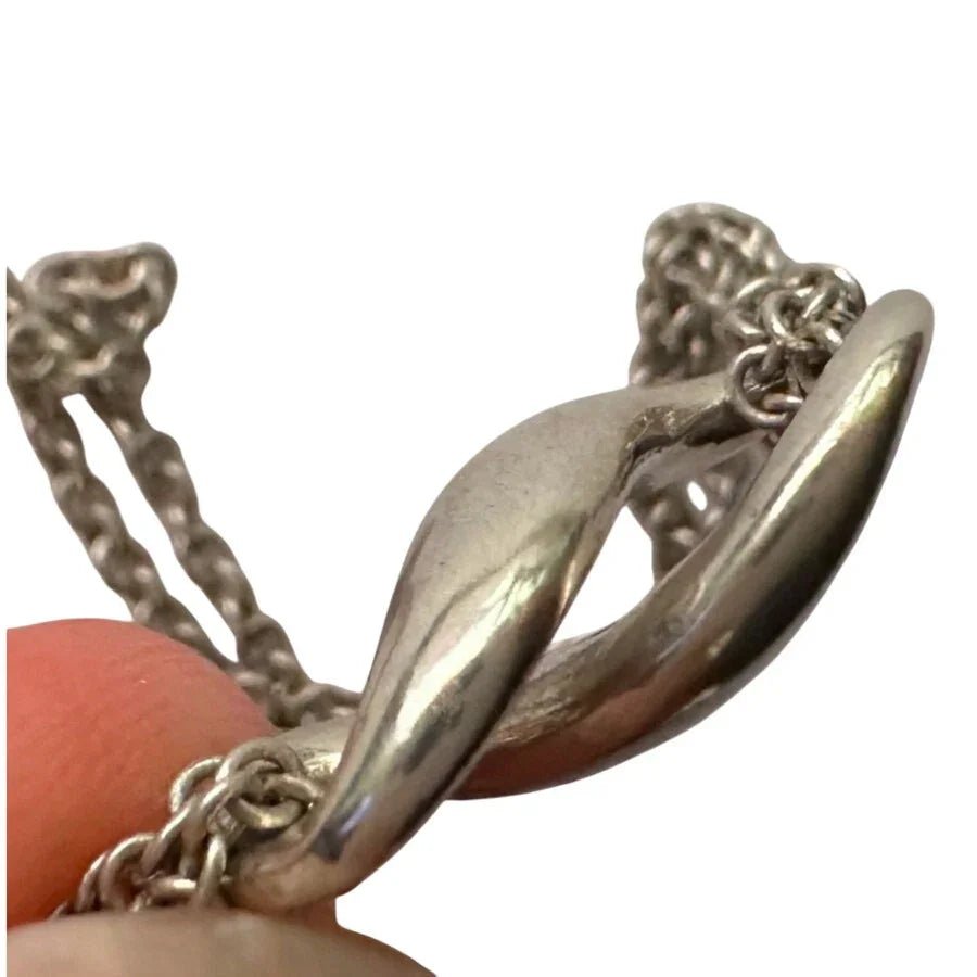 Tiffany & Co Infinity Double Chain Pendant and Necklace in Sterling 14.5" Chain - Tiffany & Co - Pendant with necklace - A+ Stuff