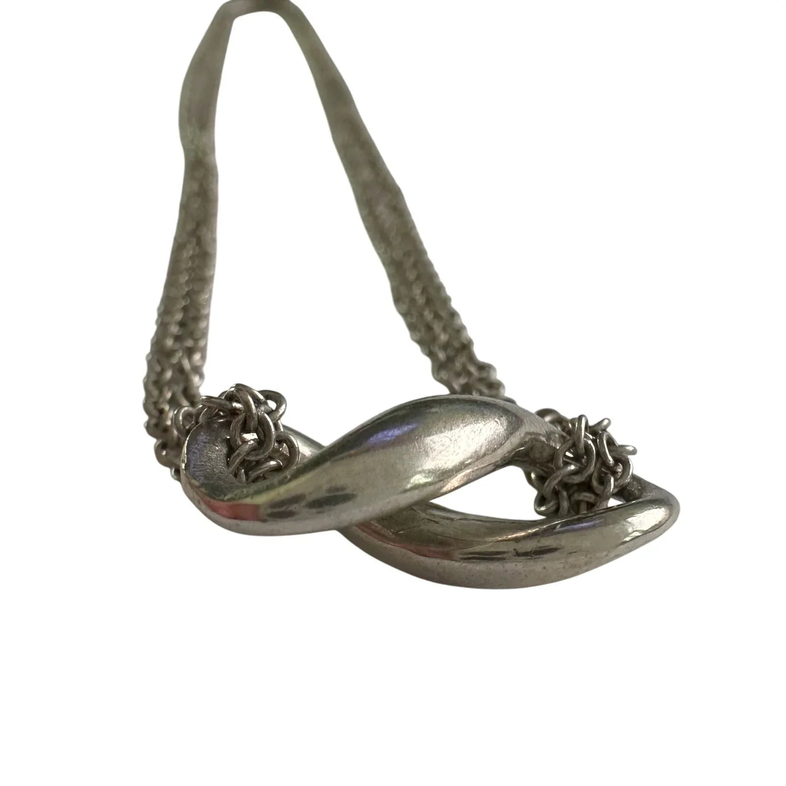 Tiffany & Co Infinity Double Chain Pendant and Necklace in Sterling 14.5" Chain - Tiffany & Co - Pendant with necklace - A+ Stuff