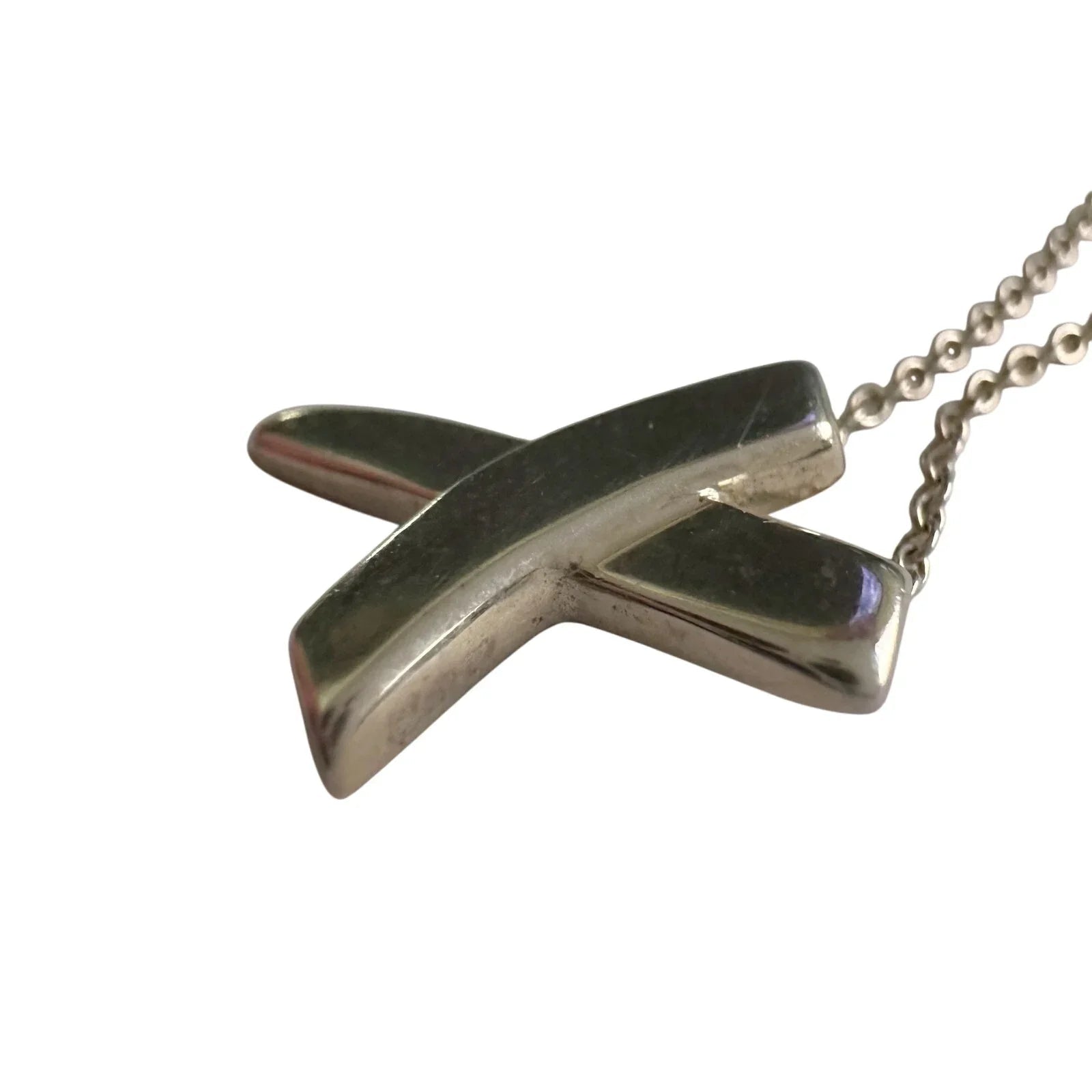 Tiffany & Co. Paloma Picasso Graffiti X Necklace Sterling 16" - Tiffany & Co. - Necklace with Pendant - A+ Stuff