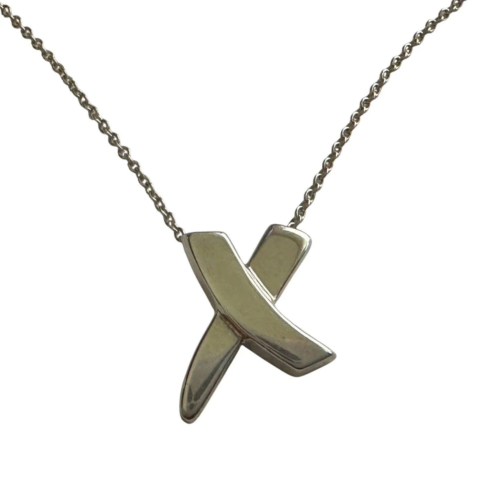 Tiffany & Co. Paloma Picasso Graffiti X Necklace Sterling 16" - Tiffany & Co. - Necklace with Pendant - A+ Stuff