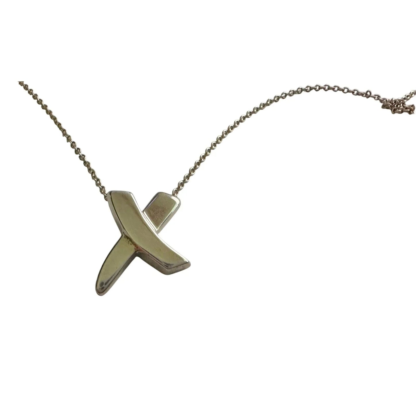 Tiffany & Co. Paloma Picasso Graffiti X Necklace Sterling 16" - Tiffany & Co. - Necklace with Pendant - A+ Stuff