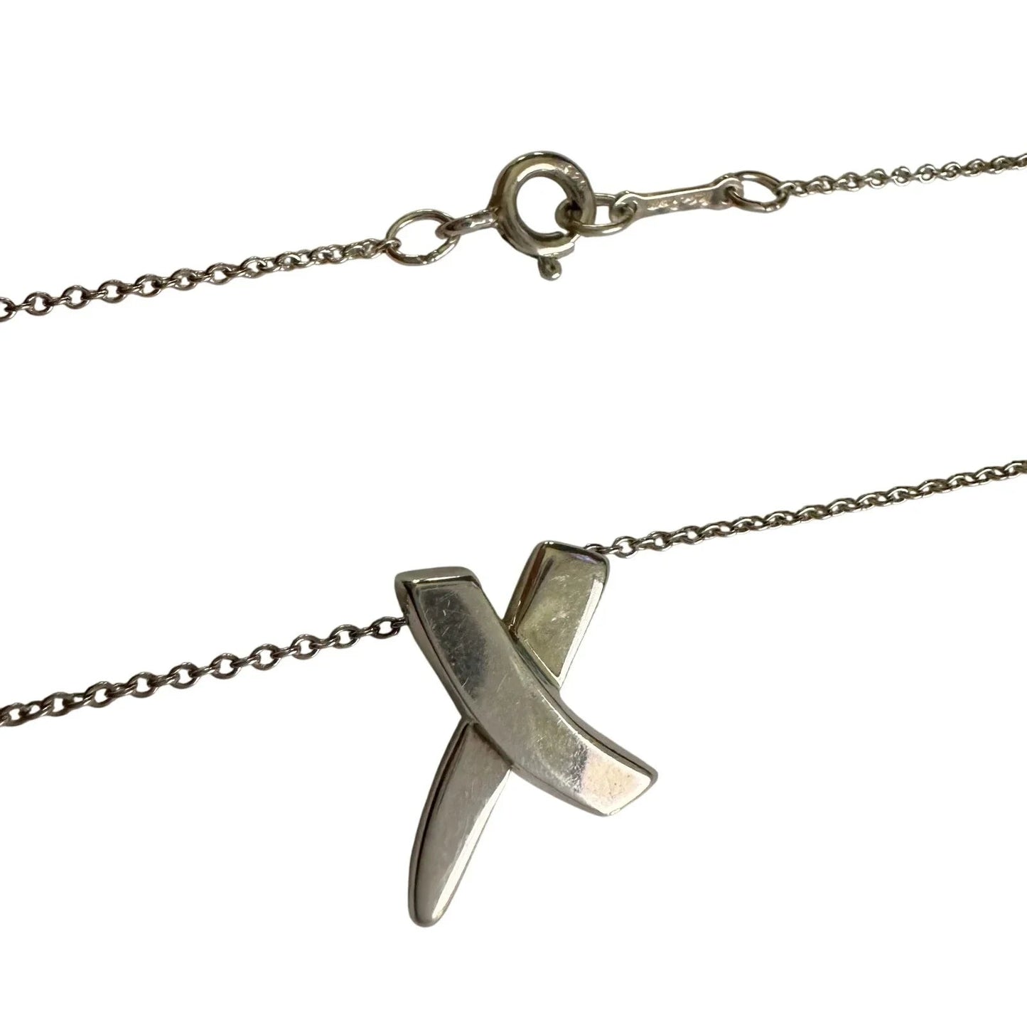 Tiffany & Co. Paloma Picasso Graffiti X Necklace Sterling 16" - Tiffany & Co. - Necklace with Pendant - A+ Stuff