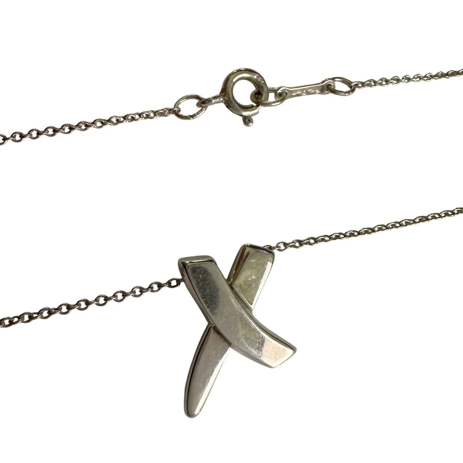 Tiffany & Co. Paloma Picasso Graffiti X Necklace Sterling 16" - Tiffany & Co. - Necklace with Pendant - A+ Stuff