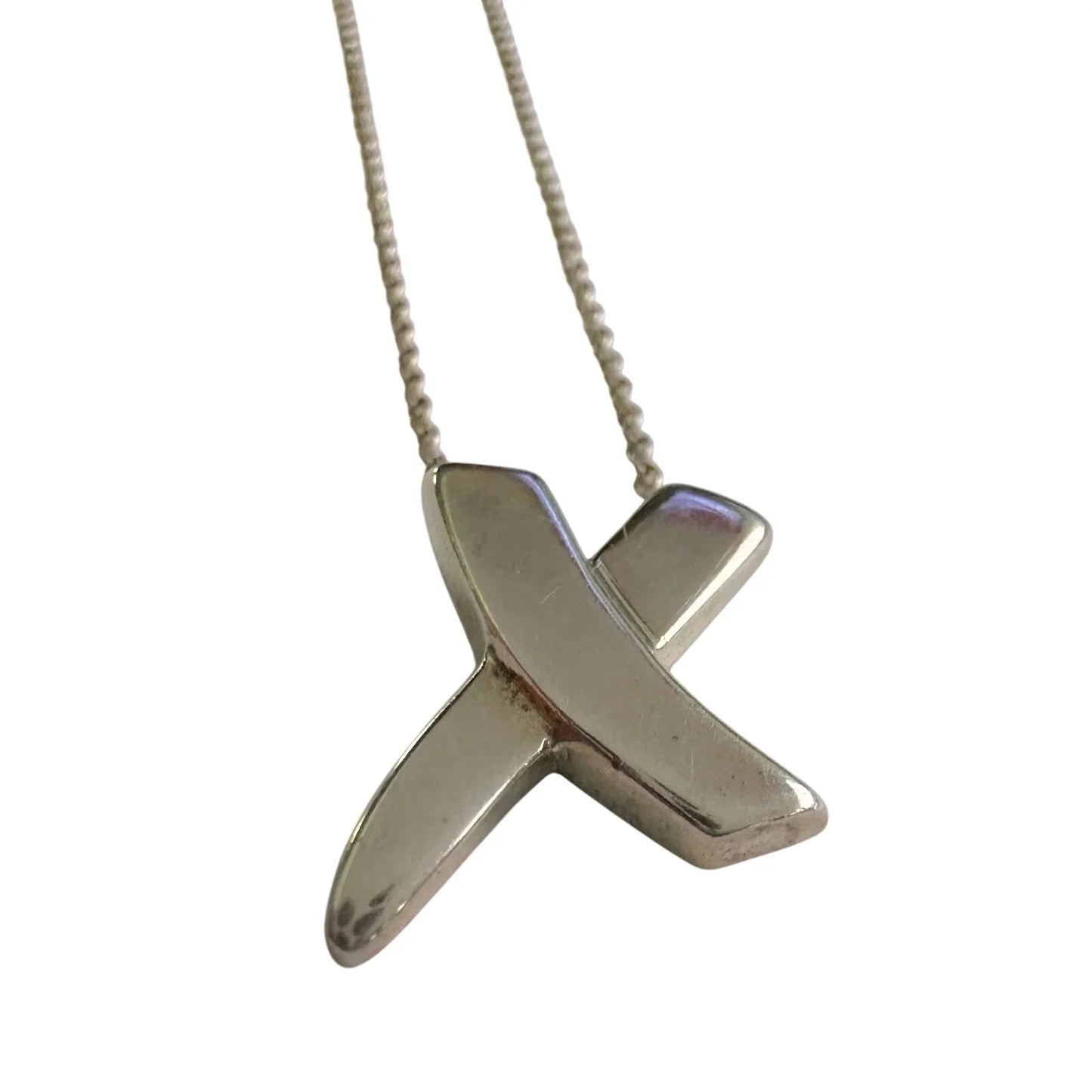 Tiffany & Co. Paloma Picasso Graffiti X Necklace Sterling 16" - Tiffany & Co. - Necklace with Pendant - A+ Stuff