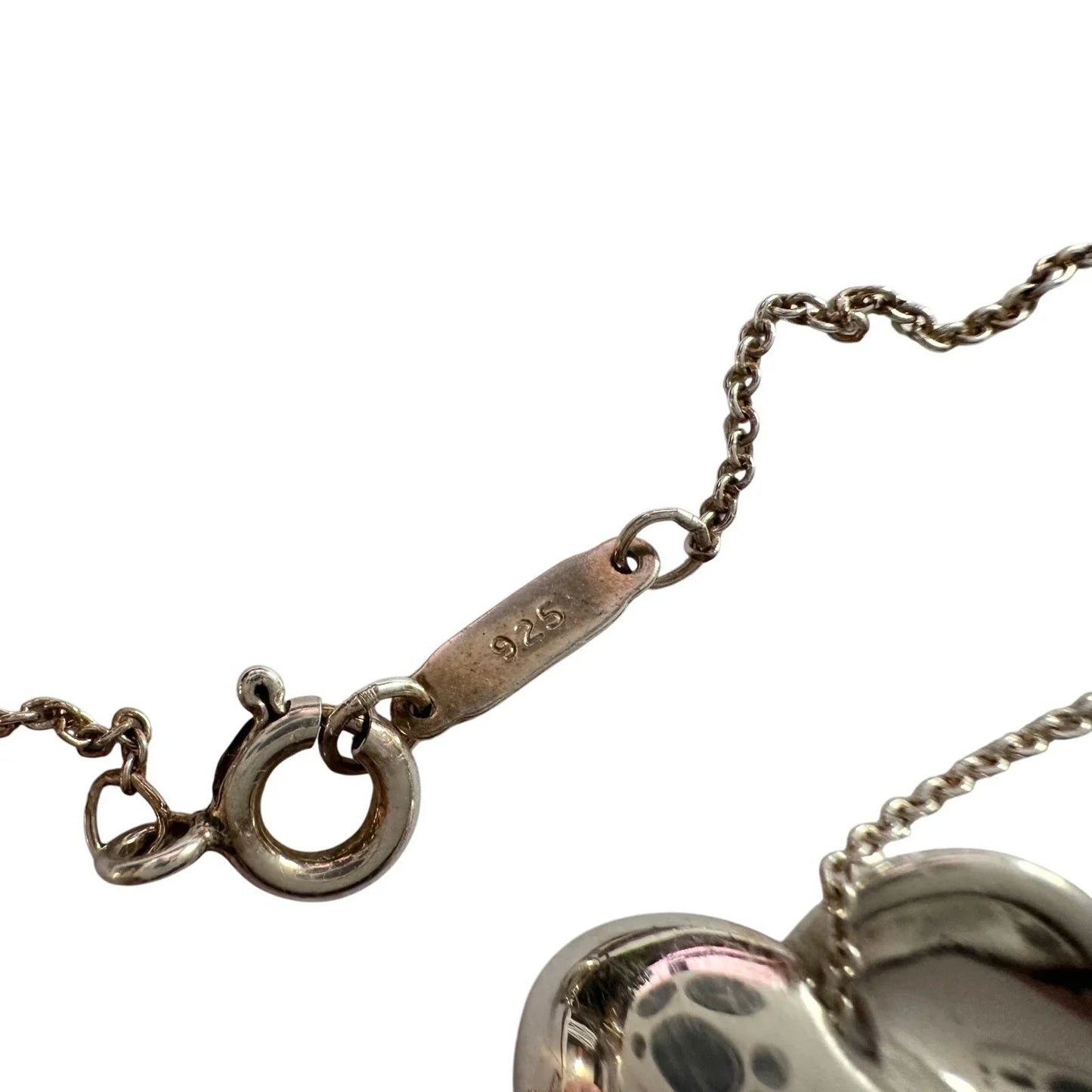 Tiffany & Co Puffy Heart (or folded heart) Necklace - Sterling Silver - 15" - Tiffany & Co. - Necklace with Pendant - A+ Stuff