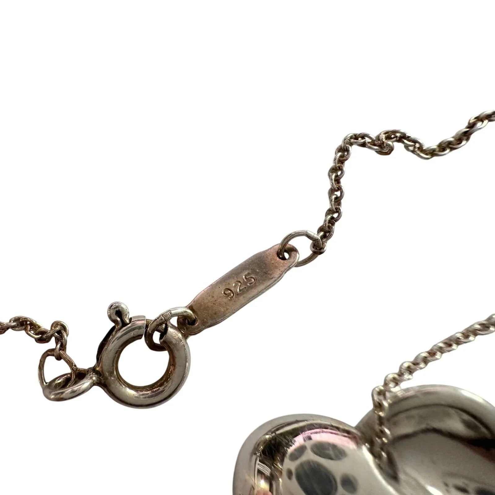 Tiffany & Co Puffy Heart (or folded heart) Necklace - Sterling Silver - 15" - Tiffany & Co. - Necklace with Pendant - A+ Stuff