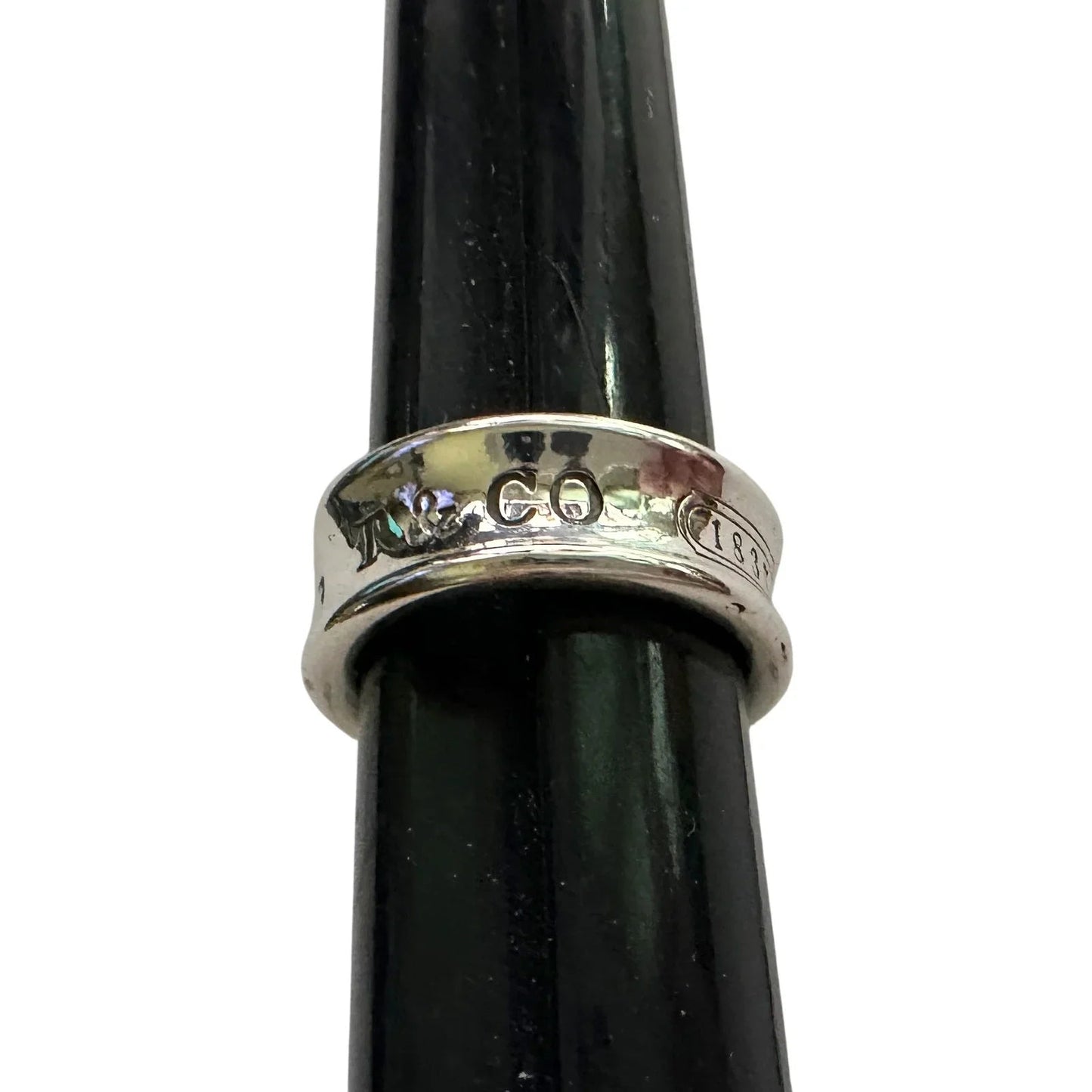 Tiffany & Co Thick 1837 Sterling Silver Ring - Size 5 - Tiffany & Co - Ring - A+ Stuff