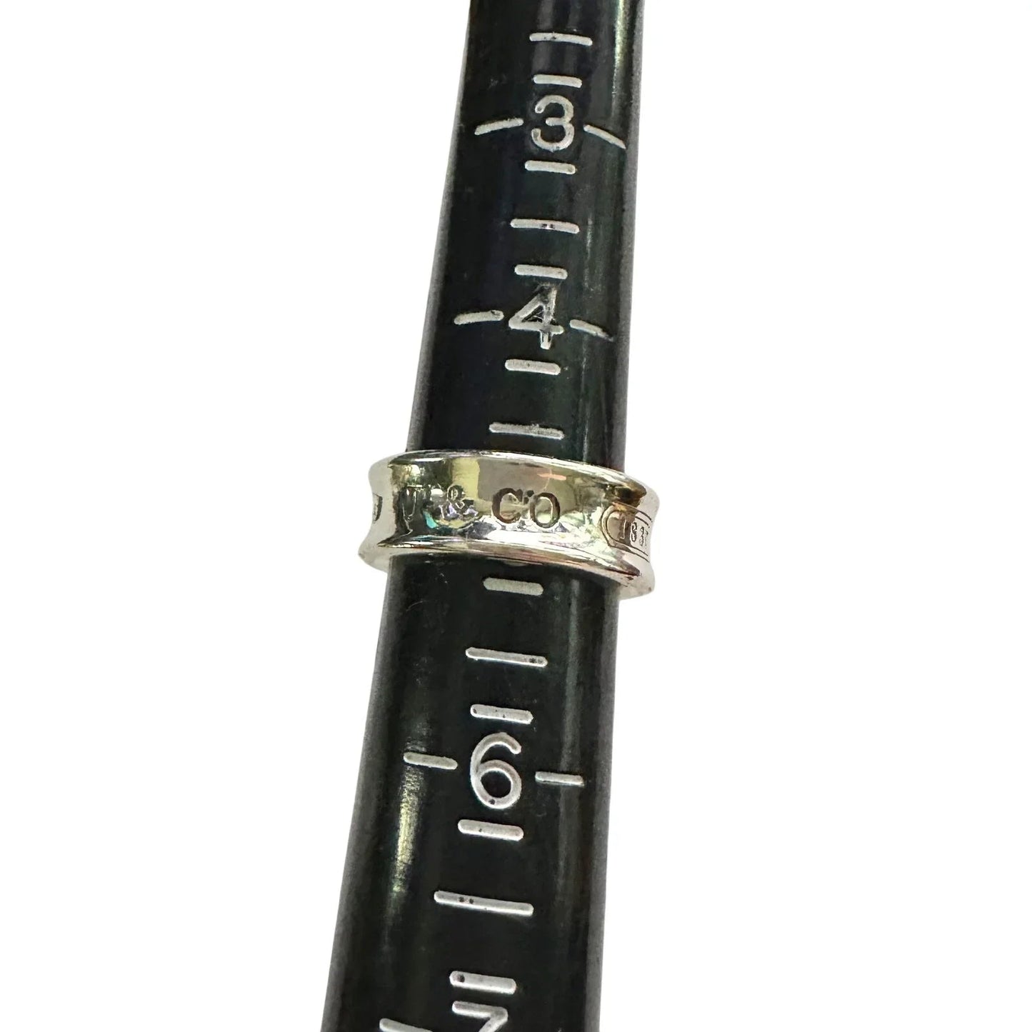Tiffany & Co Thick 1837 Sterling Silver Ring - Size 5 - Tiffany & Co - Ring - A+ Stuff