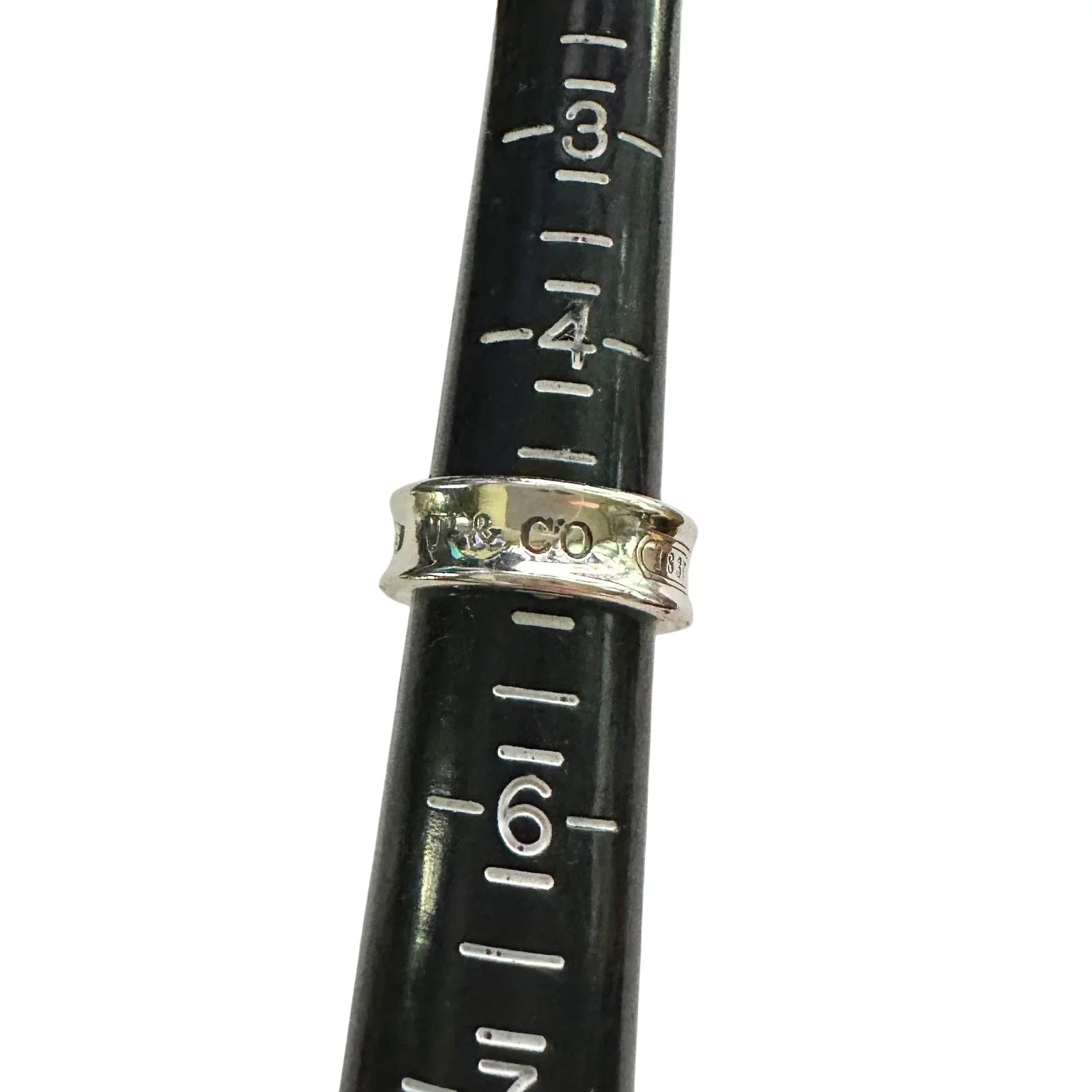 Tiffany & Co Thick 1837 Sterling Silver Ring - Size 5 - Tiffany & Co - Ring - A+ Stuff