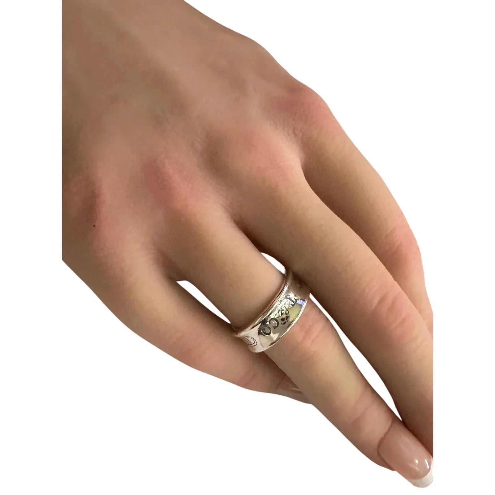 Tiffany & Co Thick 1837 Sterling Silver Ring - Size 5 - Tiffany & Co - Ring - A+ Stuff