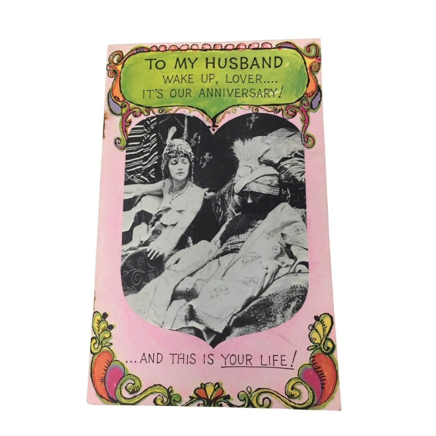 ''To My Husband Wake up, Lover... It's Our Anniversary... And This is Your Life!'' Card - A+ Stuff - Collectibles - A+ Stuff