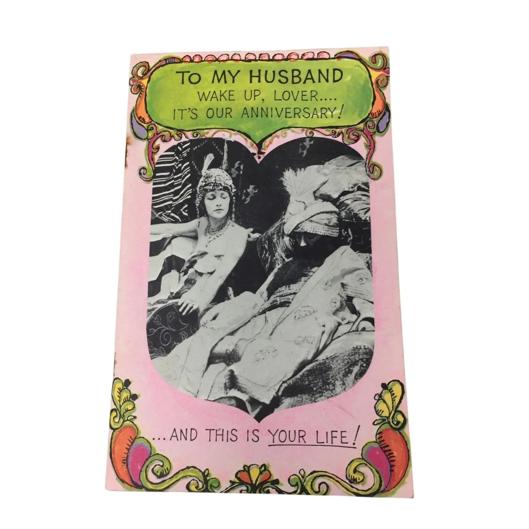 ''To My Husband Wake up, Lover... It's Our Anniversary... And This is Your Life!'' Card - A+ Stuff - Collectibles - A+ Stuff