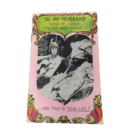 ''To My Husband Wake up, Lover... It's Our Anniversary... And This is Your Life!'' Card - A+ Stuff - Collectibles - A+ Stuff