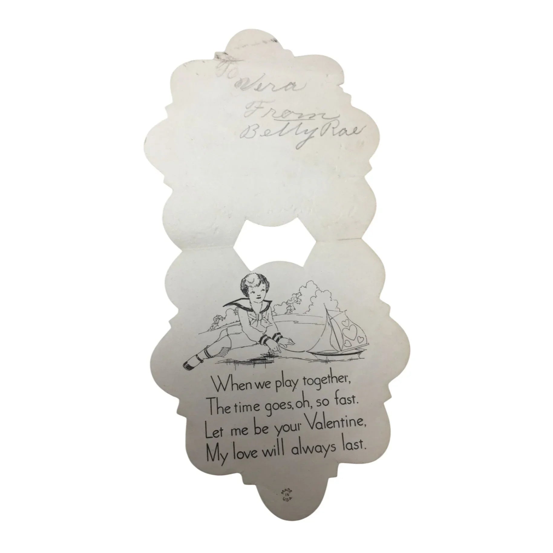 ''To My Love'' Vintage Valentine's Day Card - A+ Stuff - Collectibles - A+ Stuff