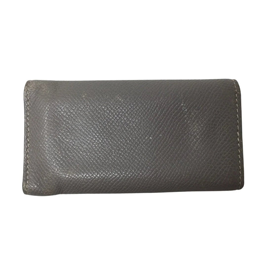 TOD'S 5 Key Keyholder Wallet - Beige/Gray Pebbled Leather - Tod's - Key holder Wallet - A+ Stuff