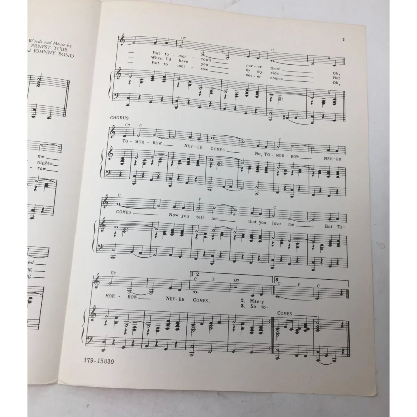 TOMORROW NEVER COMES Vintage 1945 Sheet music - A+ Stuff - sheet music - A+ Stuff