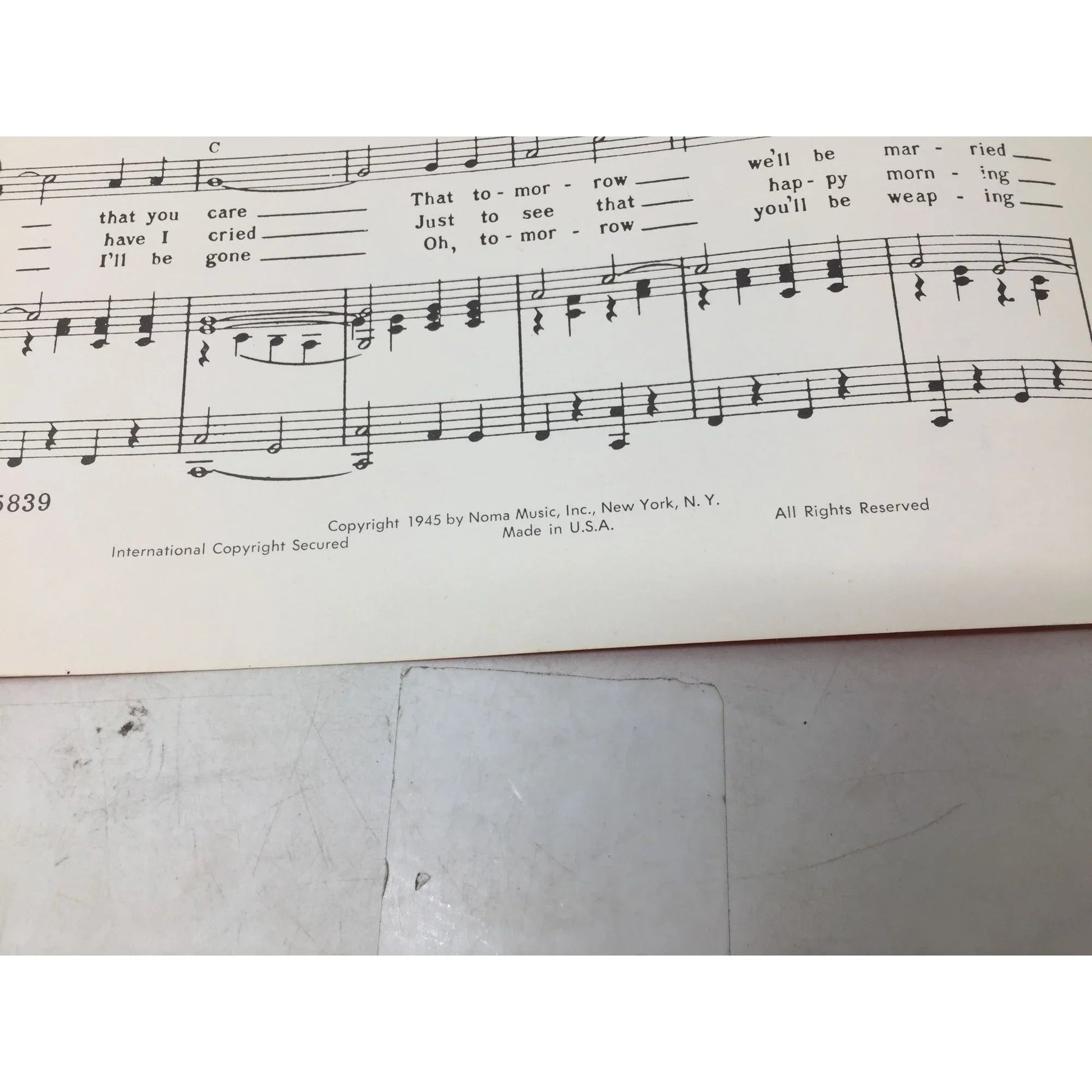 TOMORROW NEVER COMES Vintage 1945 Sheet music - A+ Stuff - sheet music - A+ Stuff