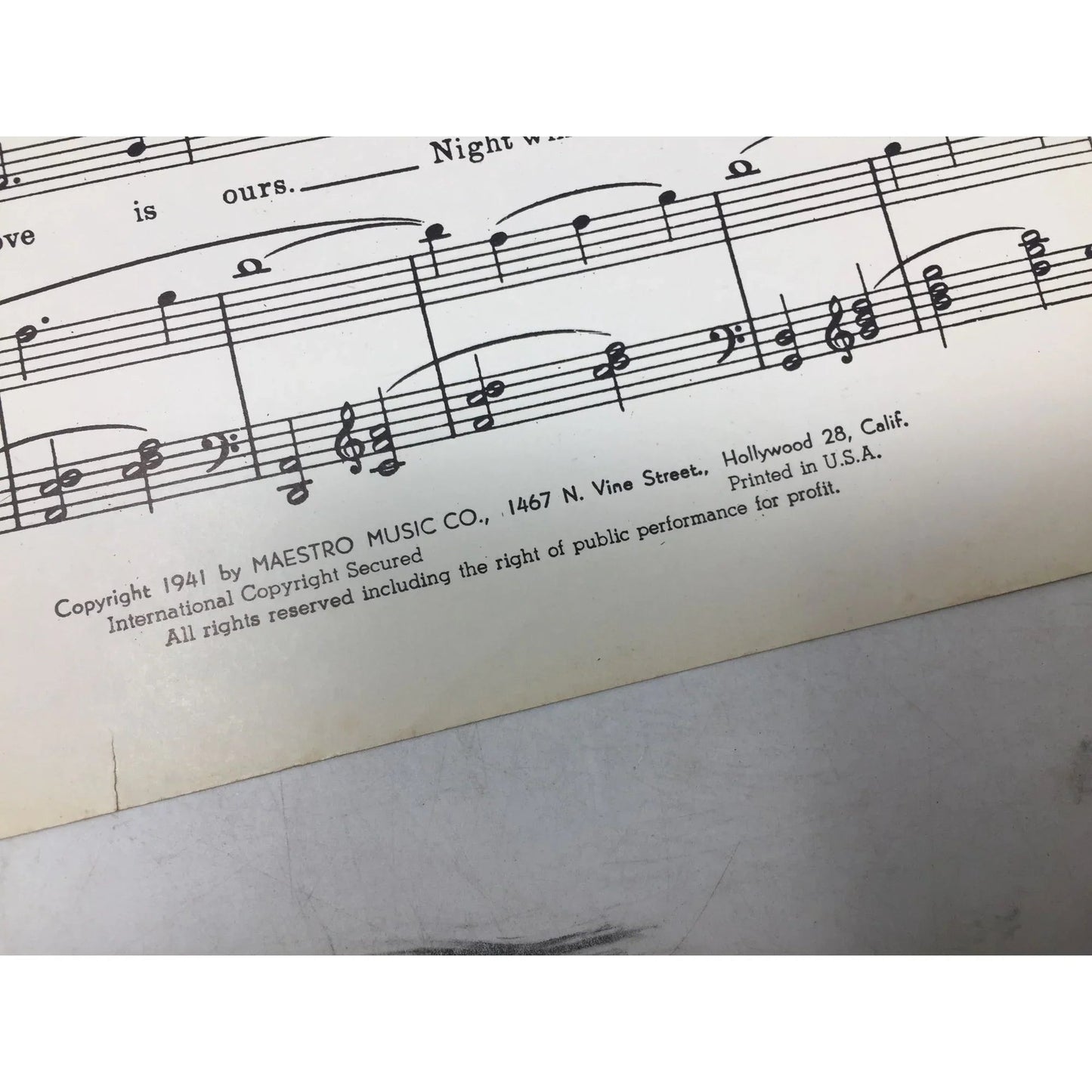 ''Tonight We Love'' Vintage Sheet Music - A+ Stuff - SHEET MUSIC - A+ Stuff